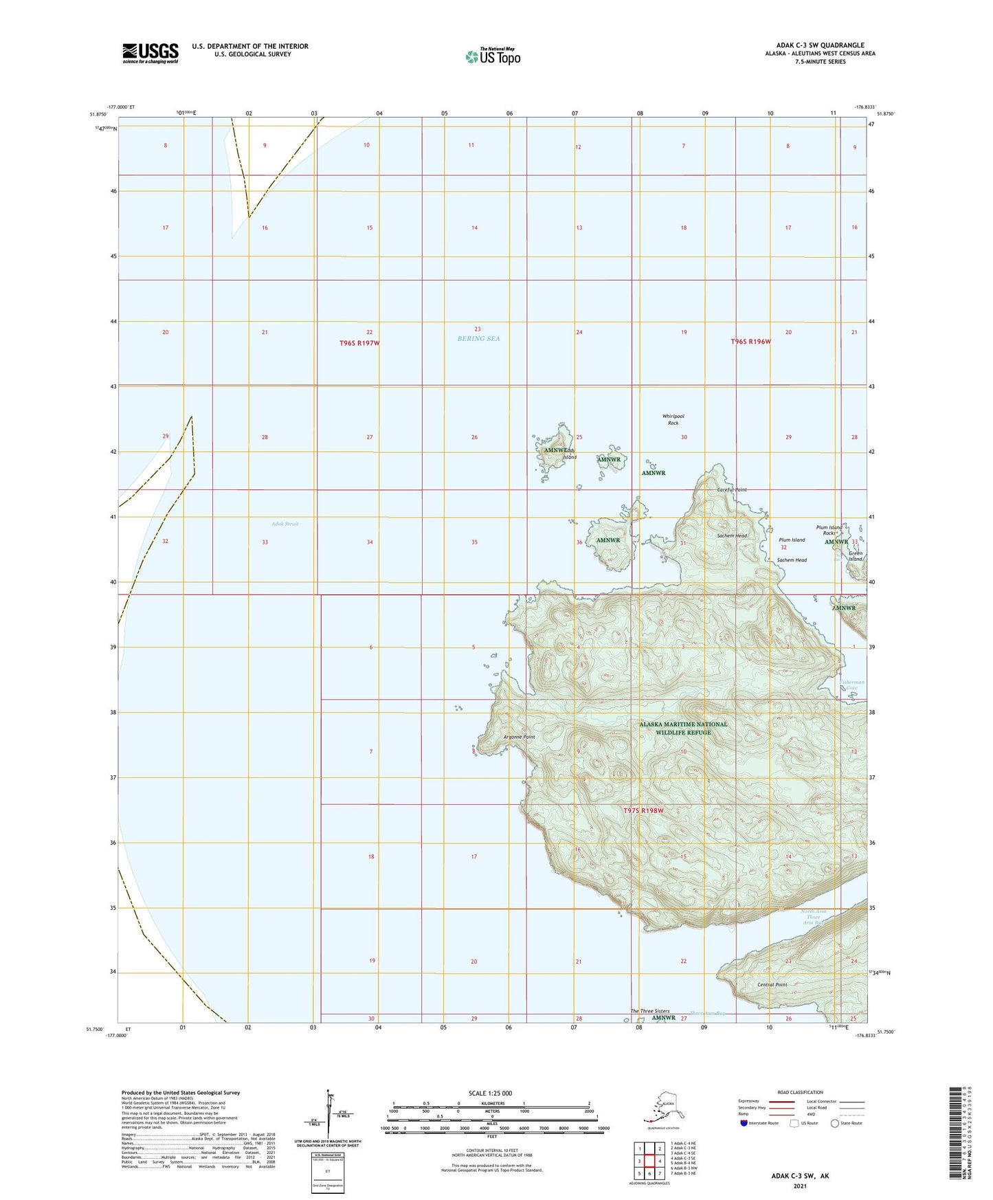 Adak C-3 SW Alaska US Topo Map Image