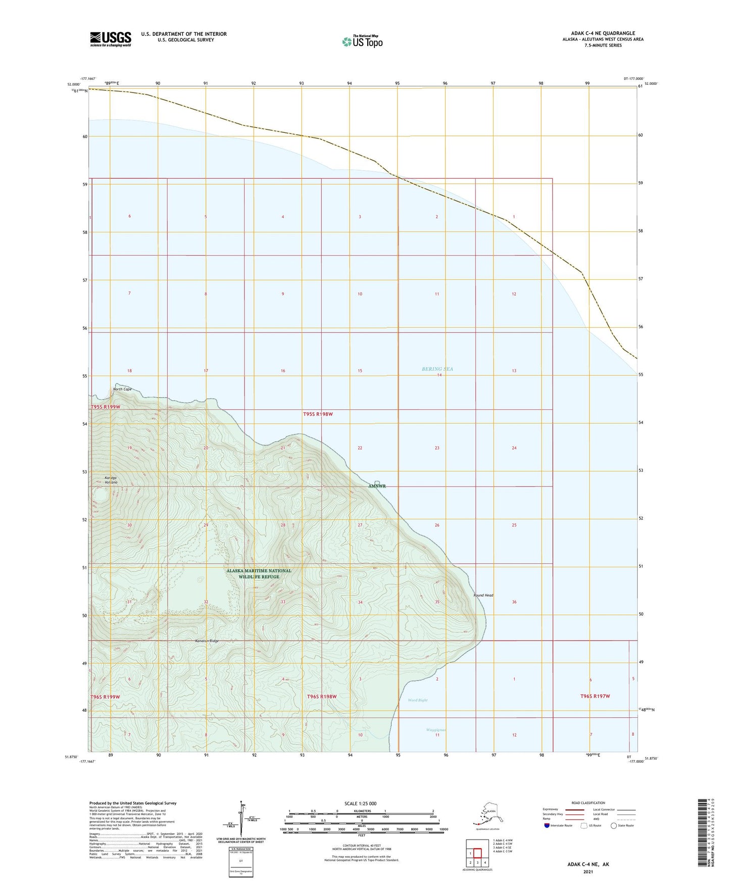 Adak C-4 NE Alaska US Topo Map Image