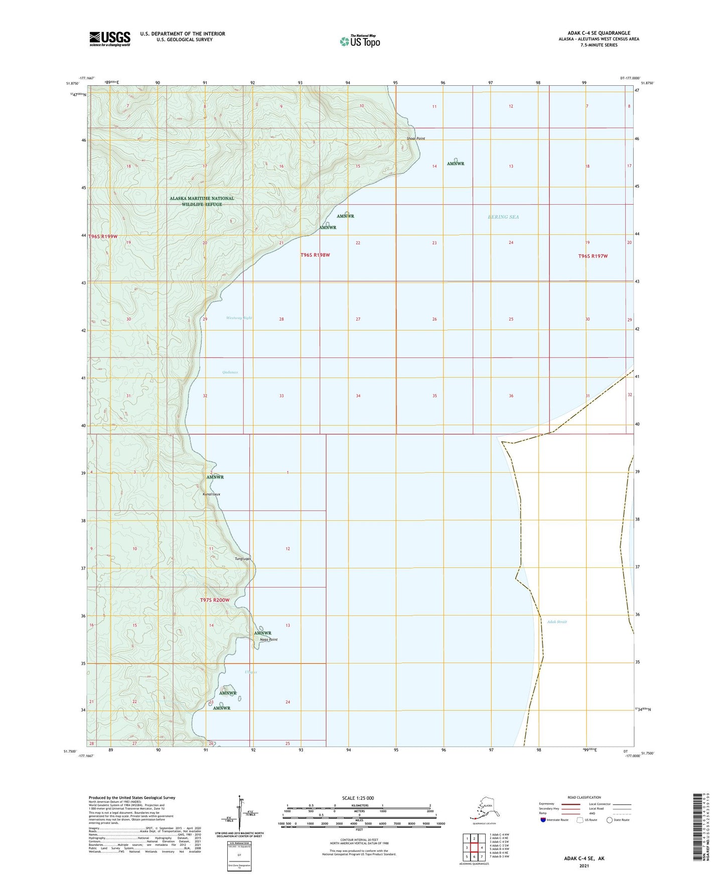 Adak C-4 SE Alaska US Topo Map Image