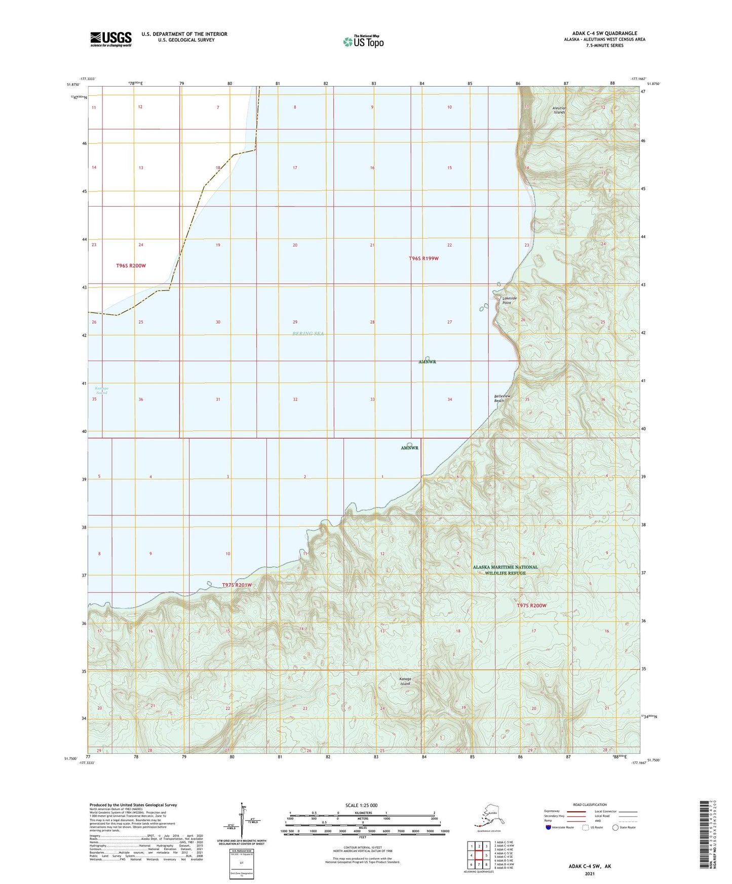 Adak C-4 SW Alaska US Topo Map Image