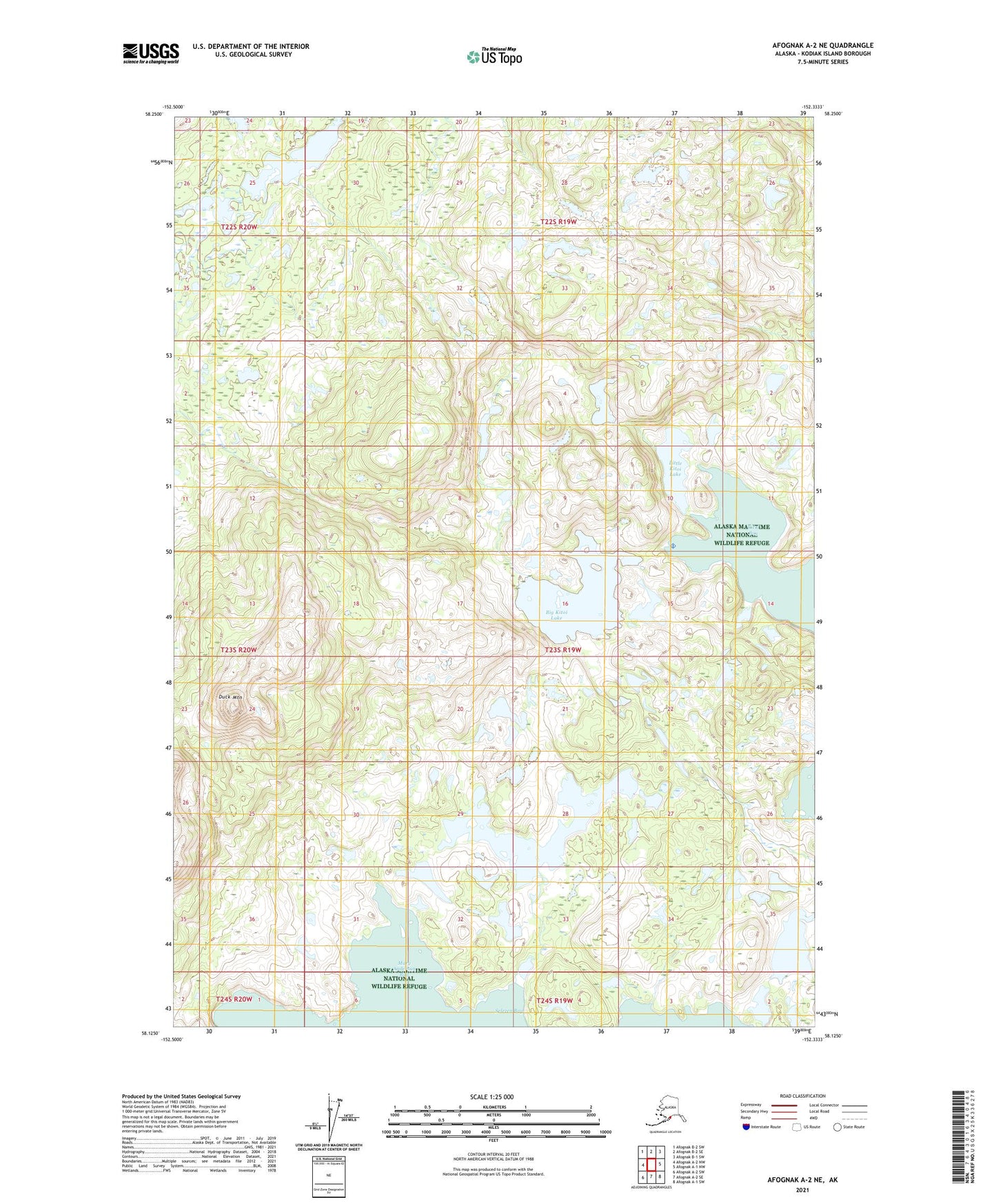 Afognak A-2 NE Alaska US Topo Map Image