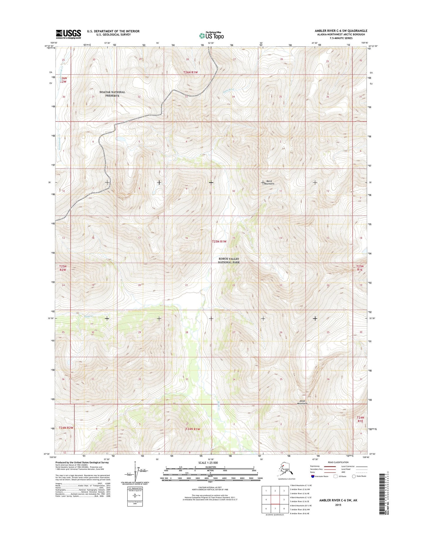 Ambler River C-6 SW Alaska US Topo Map Image