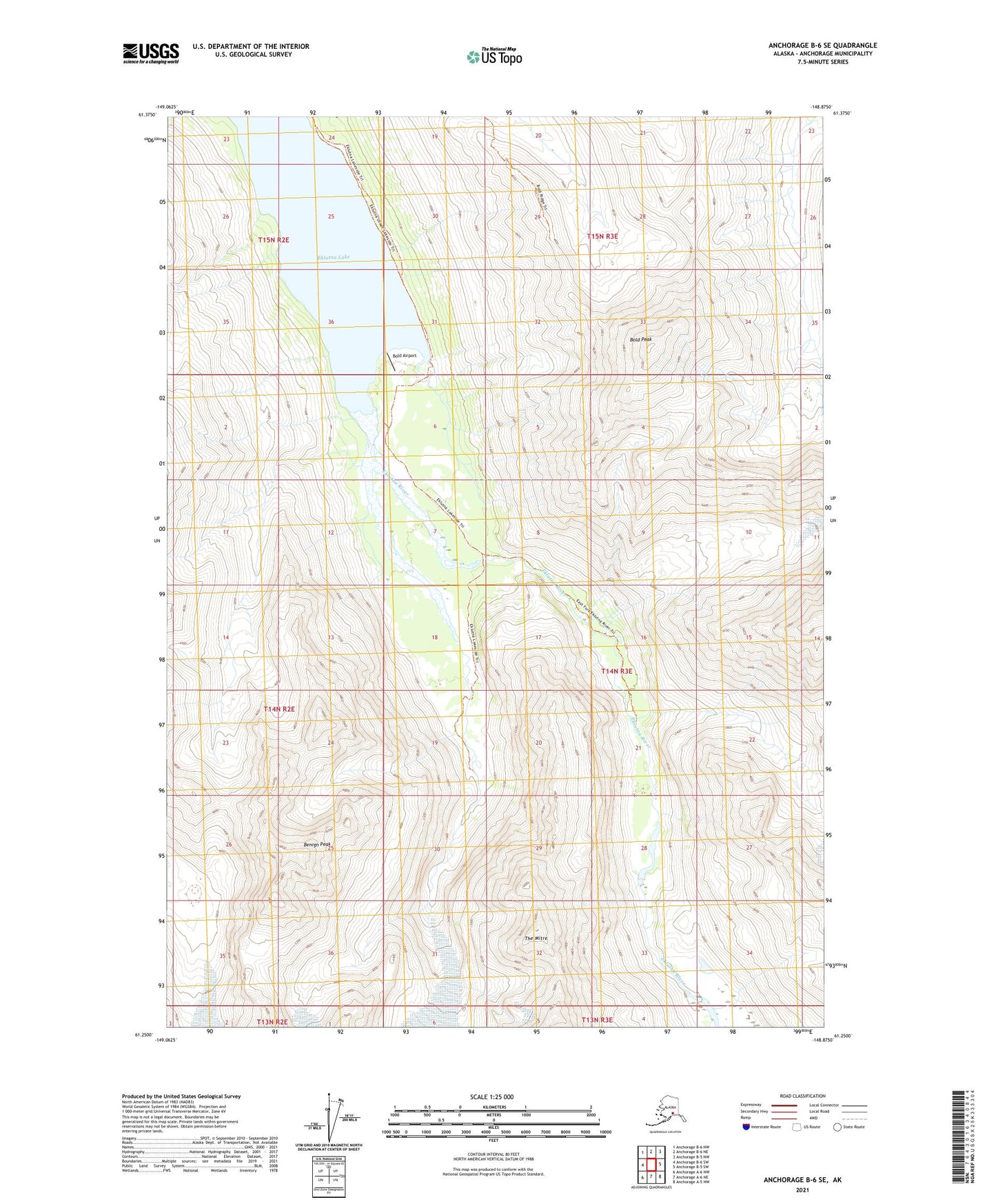 Anchorage B-6 SE Alaska US Topo Map Image