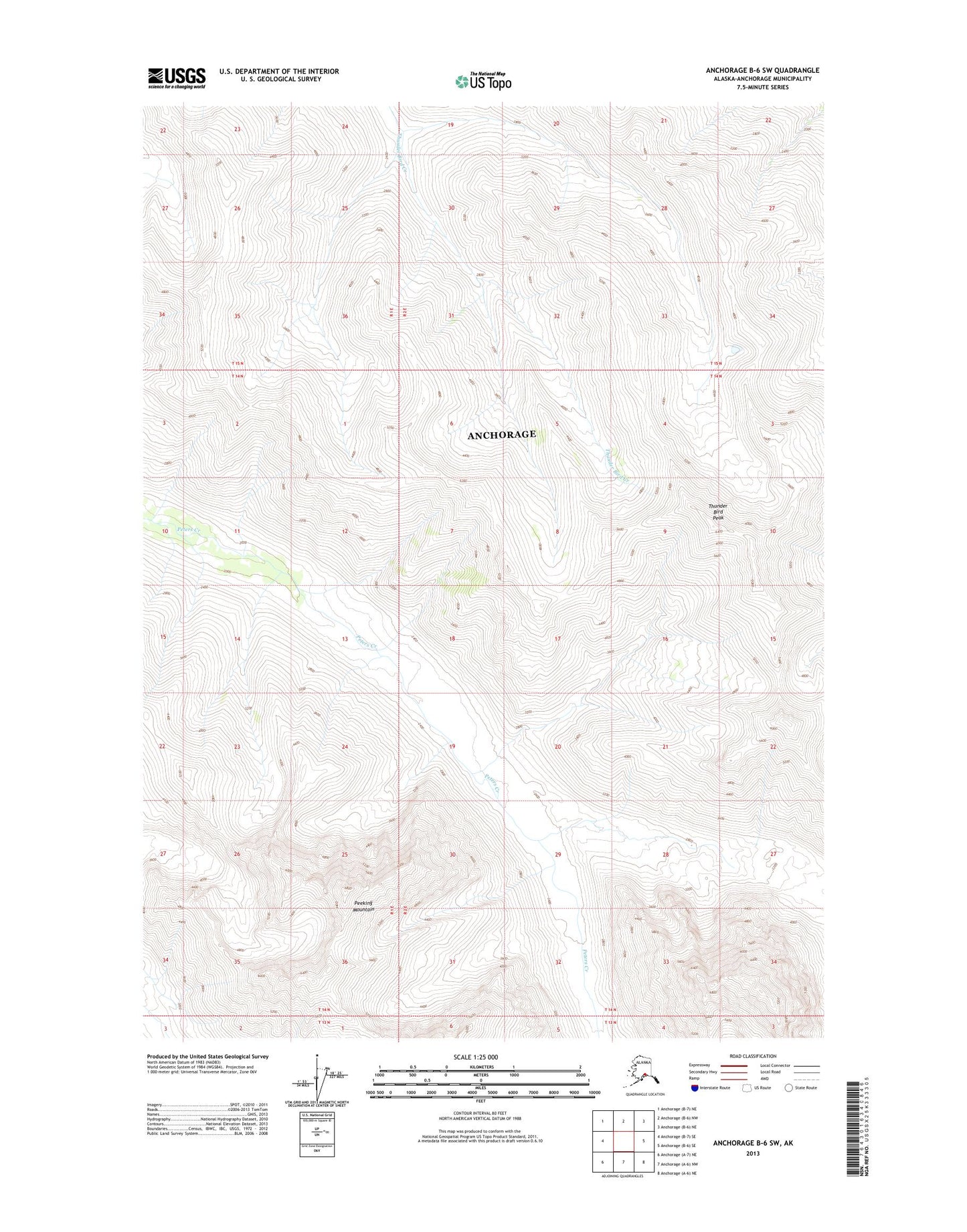 Anchorage B-6 SW Alaska US Topo Map Image