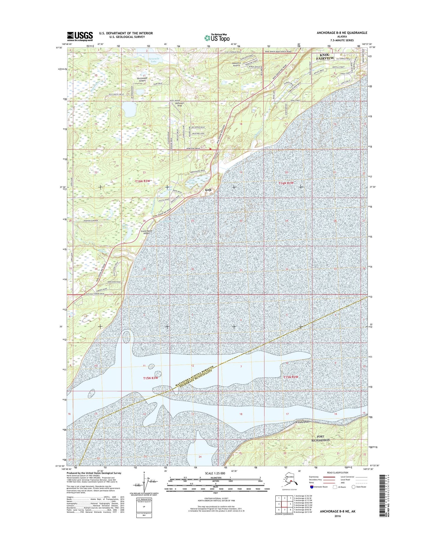 Anchorage B-8 NE Alaska US Topo Map Image