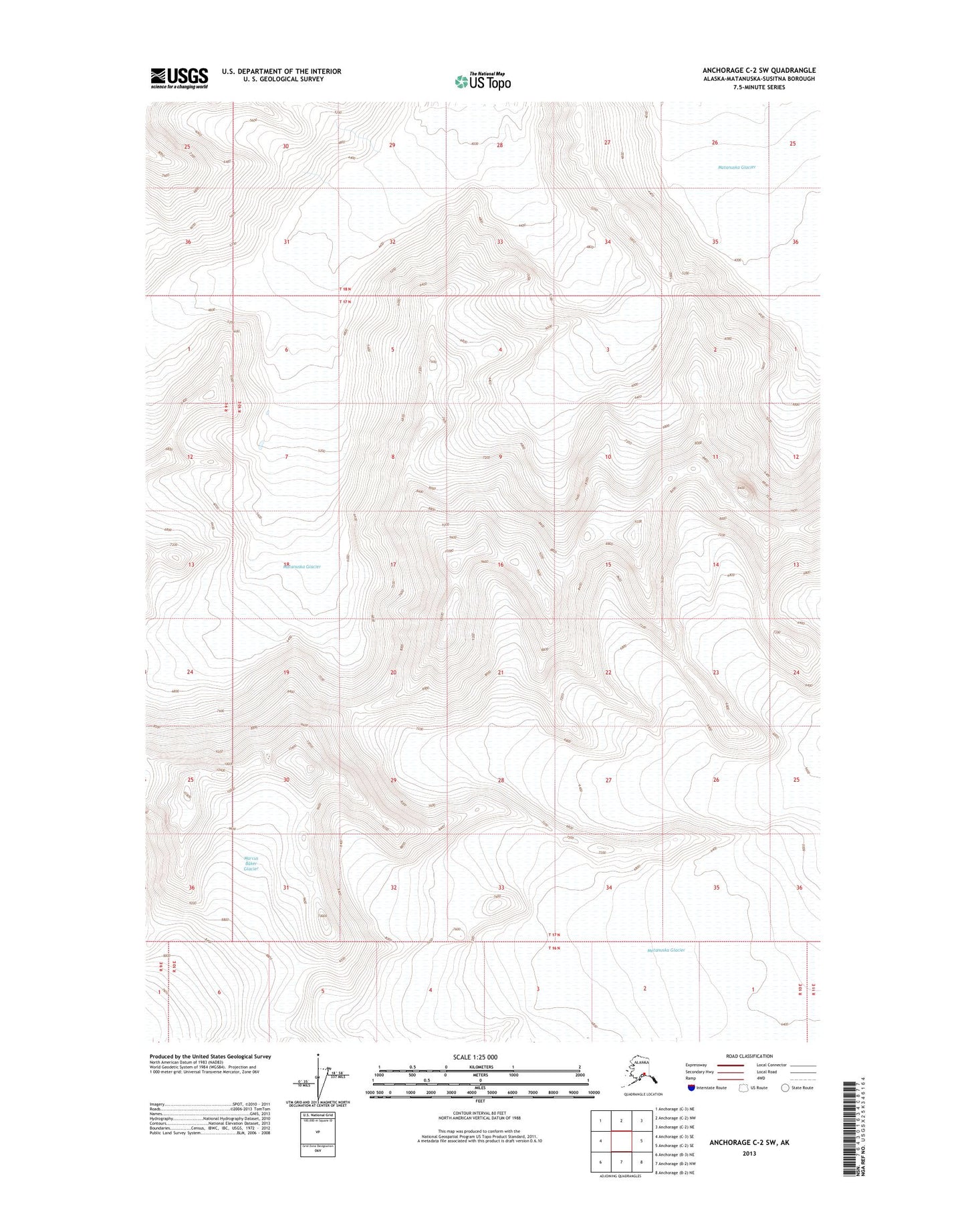 Anchorage C-2 SW Alaska US Topo Map Image