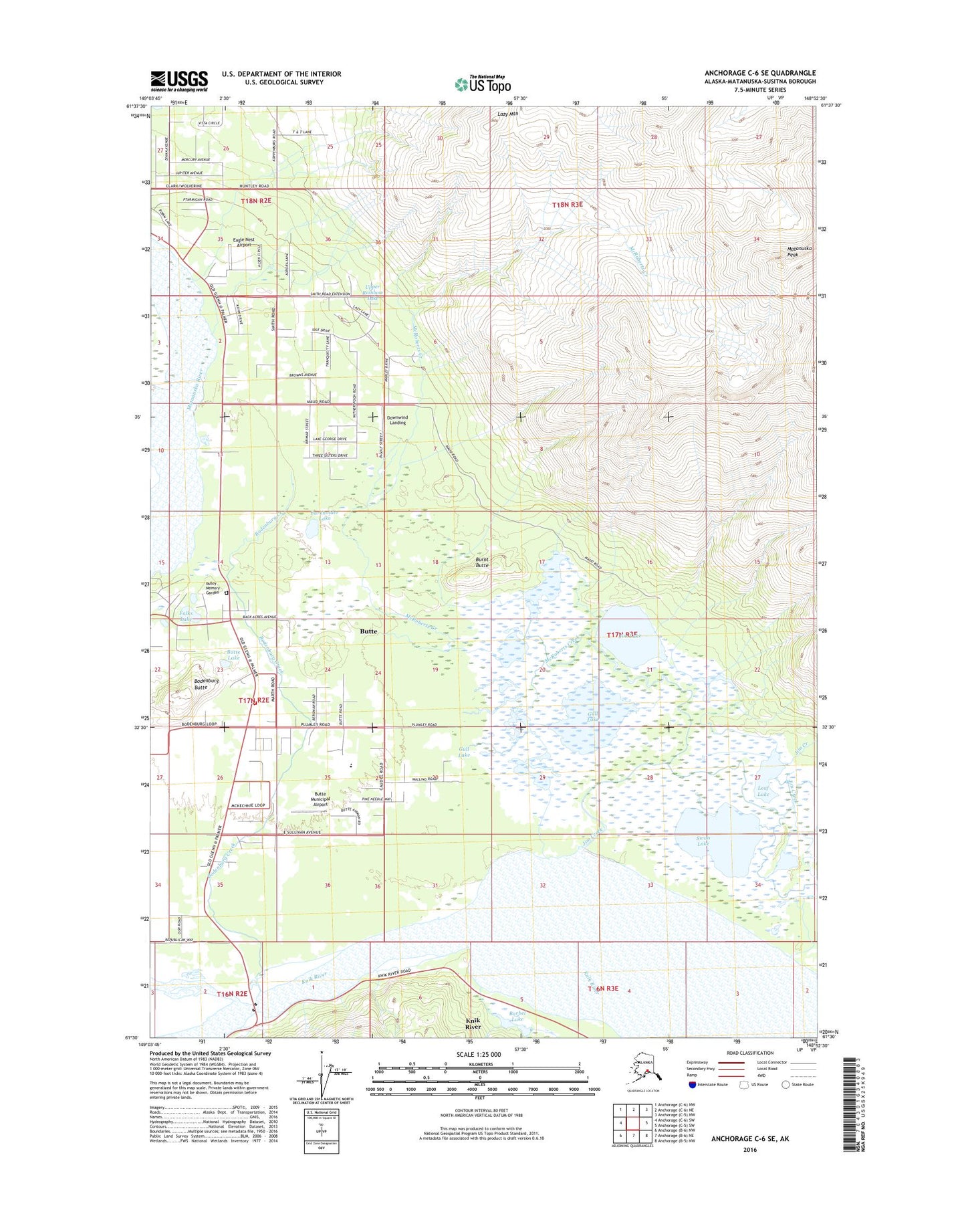 Anchorage C-6 SE Alaska US Topo Map Image