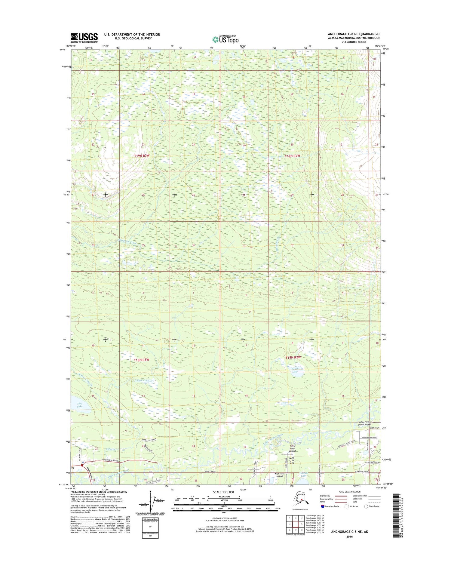 Anchorage C-8 NE Alaska US Topo Map Image