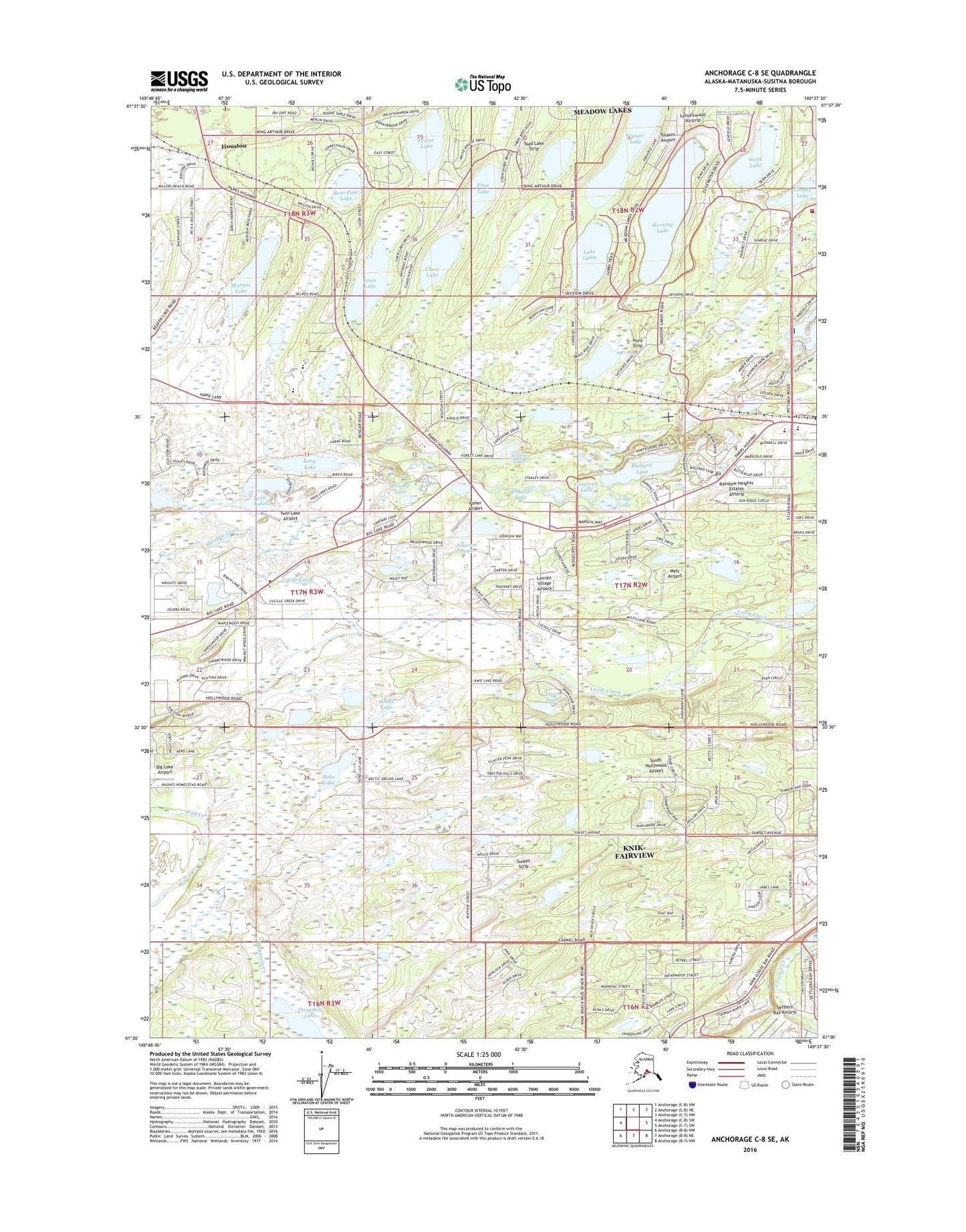 Anchorage C-8 SE Alaska US Topo Map Image