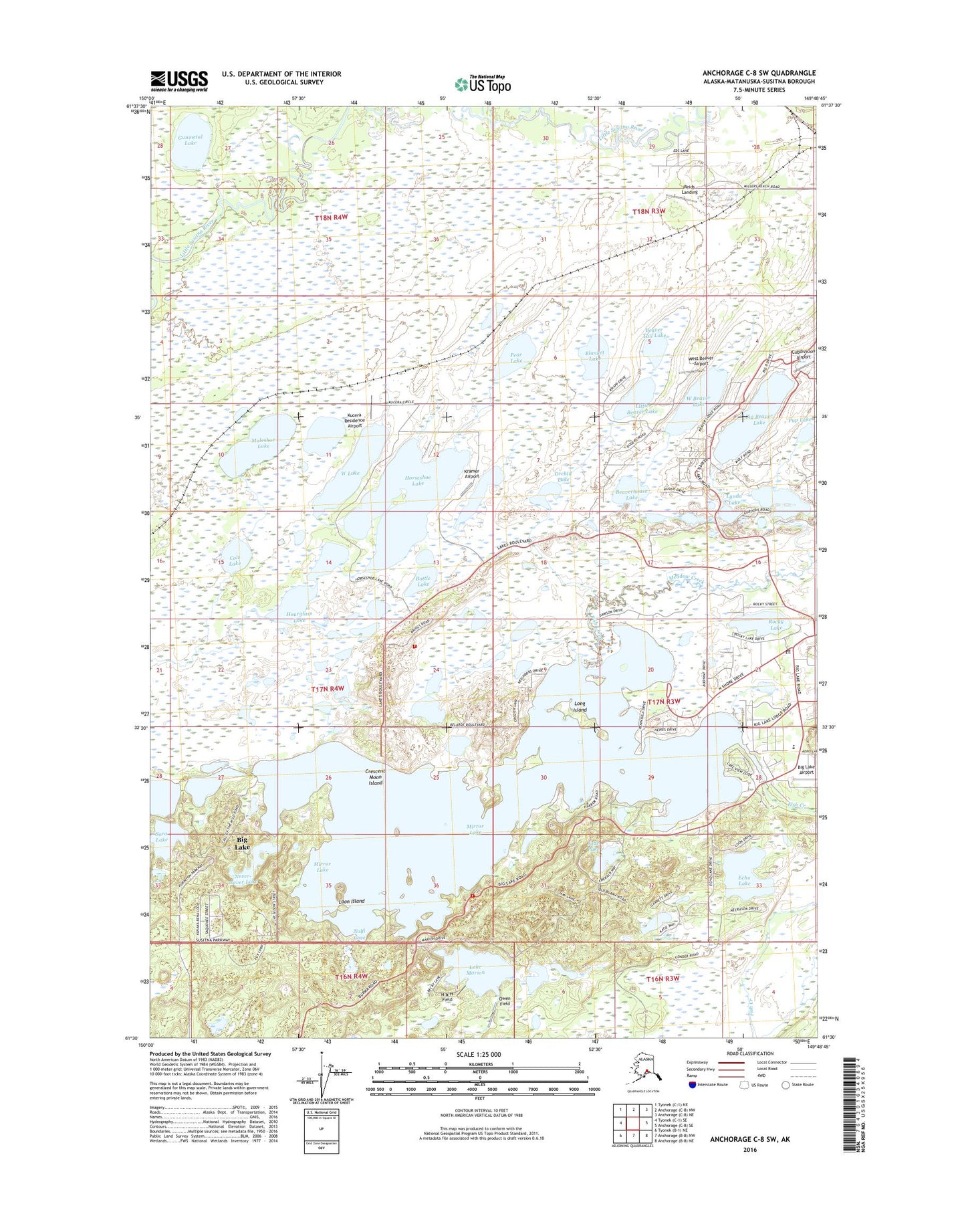 Anchorage C-8 SW Alaska US Topo Map Image