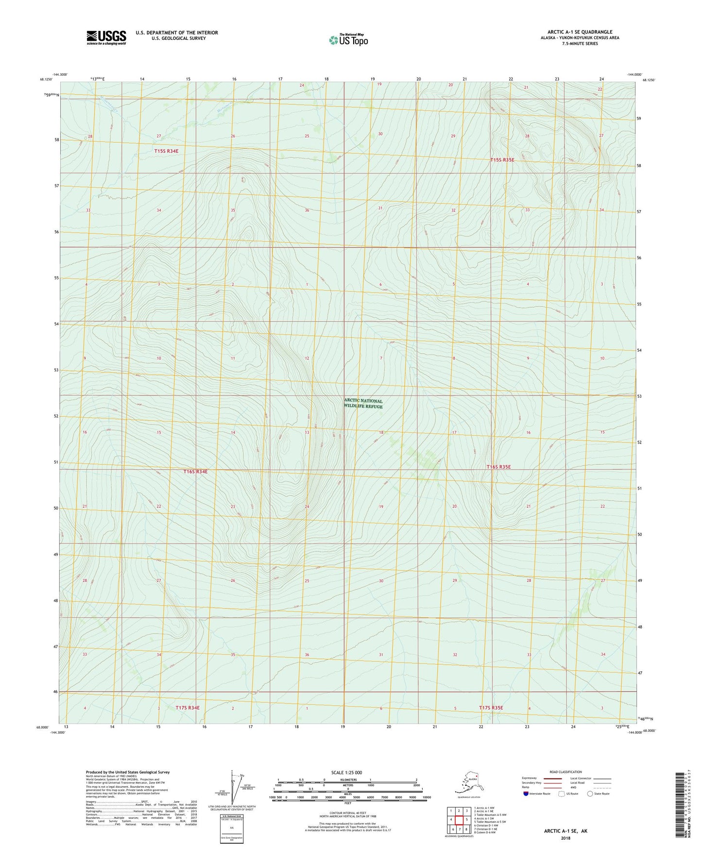 Arctic A-1 SE Alaska US Topo Map Image