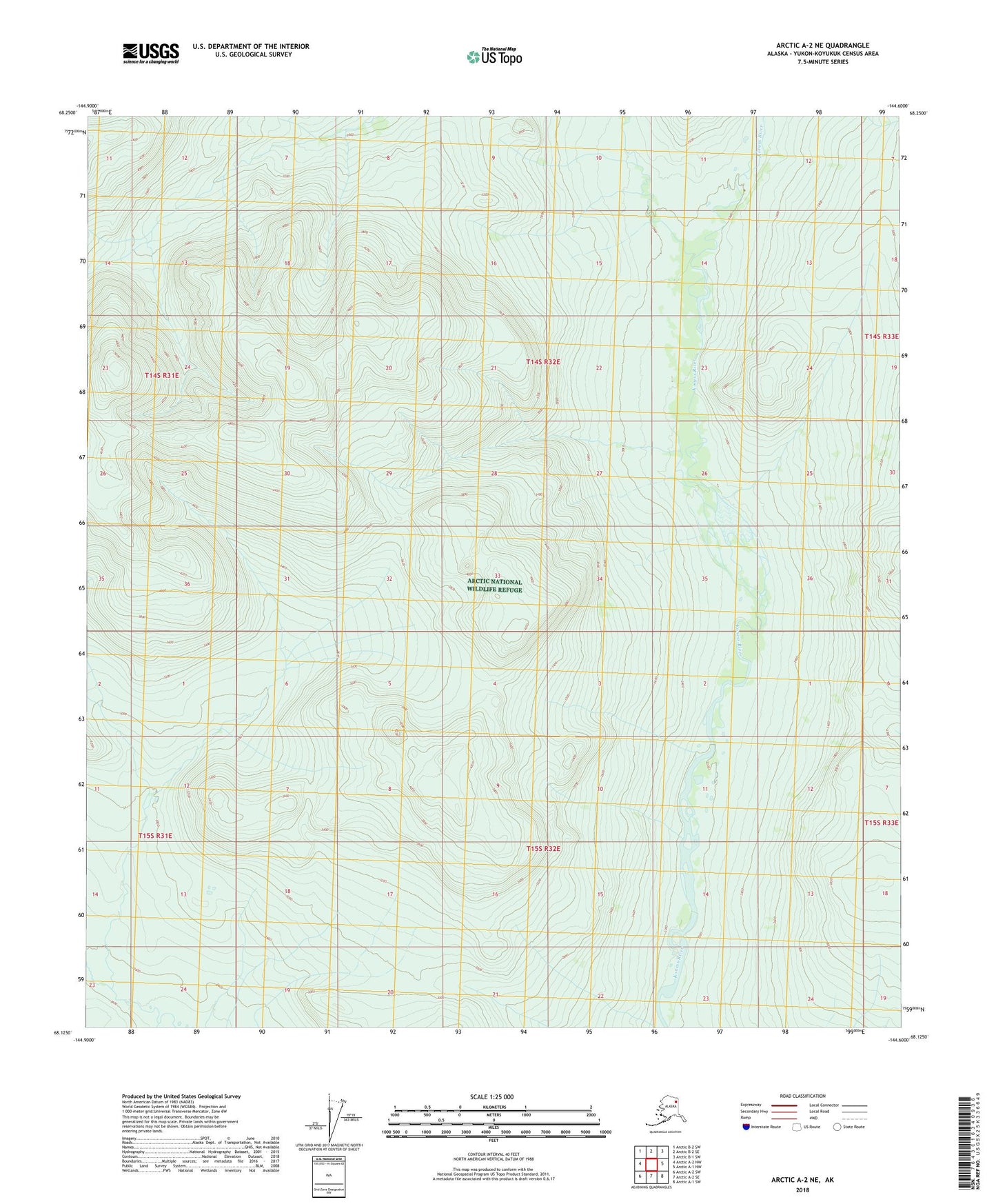 Arctic A-2 NE Alaska US Topo Map Image