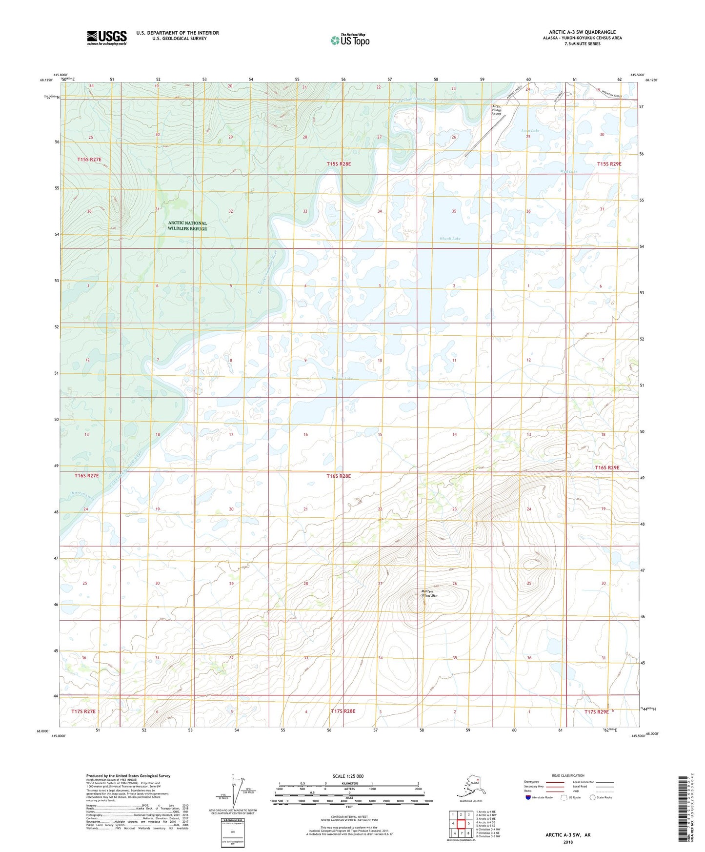 Arctic A-3 SW Alaska US Topo Map Image
