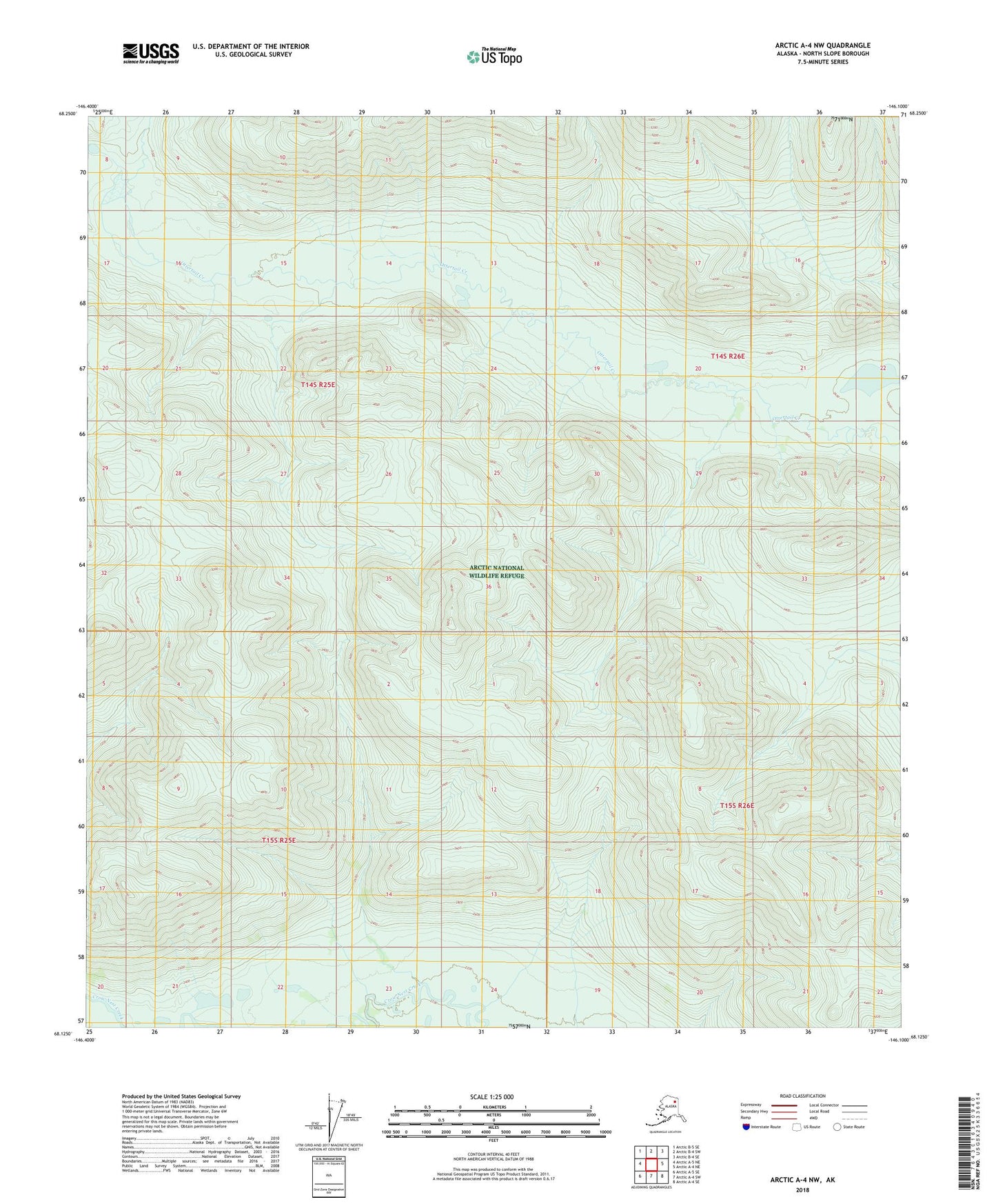 Arctic A-4 NW Alaska US Topo Map Image