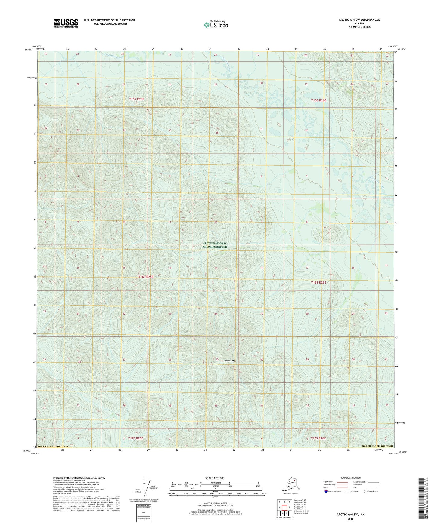 Arctic A-4 SW Alaska US Topo Map Image