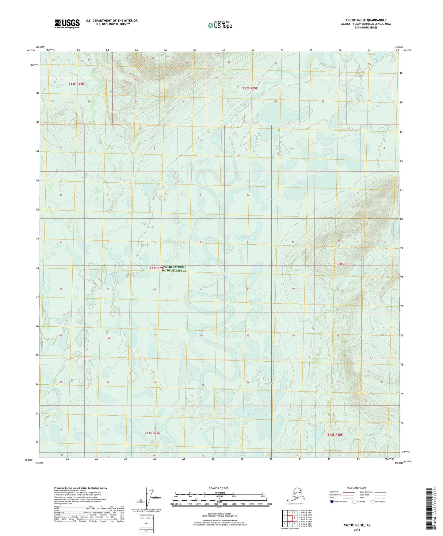 Arctic B-3 SE Alaska US Topo Map Image