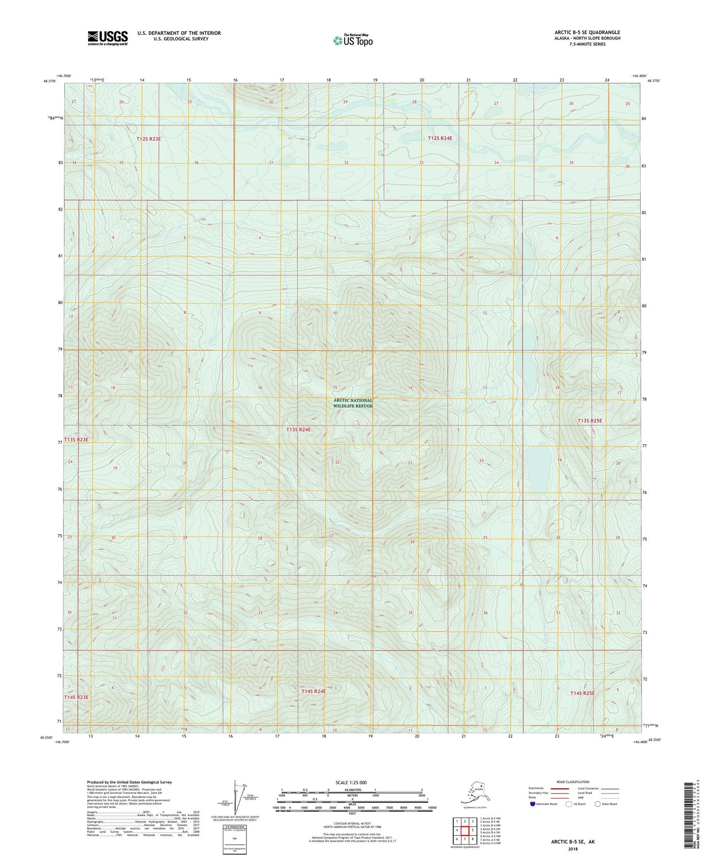 Arctic B-5 SE Alaska US Topo Map Image