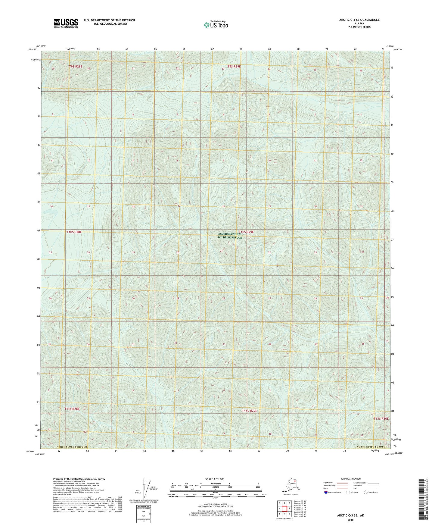 Arctic C-3 SE Alaska US Topo Map Image