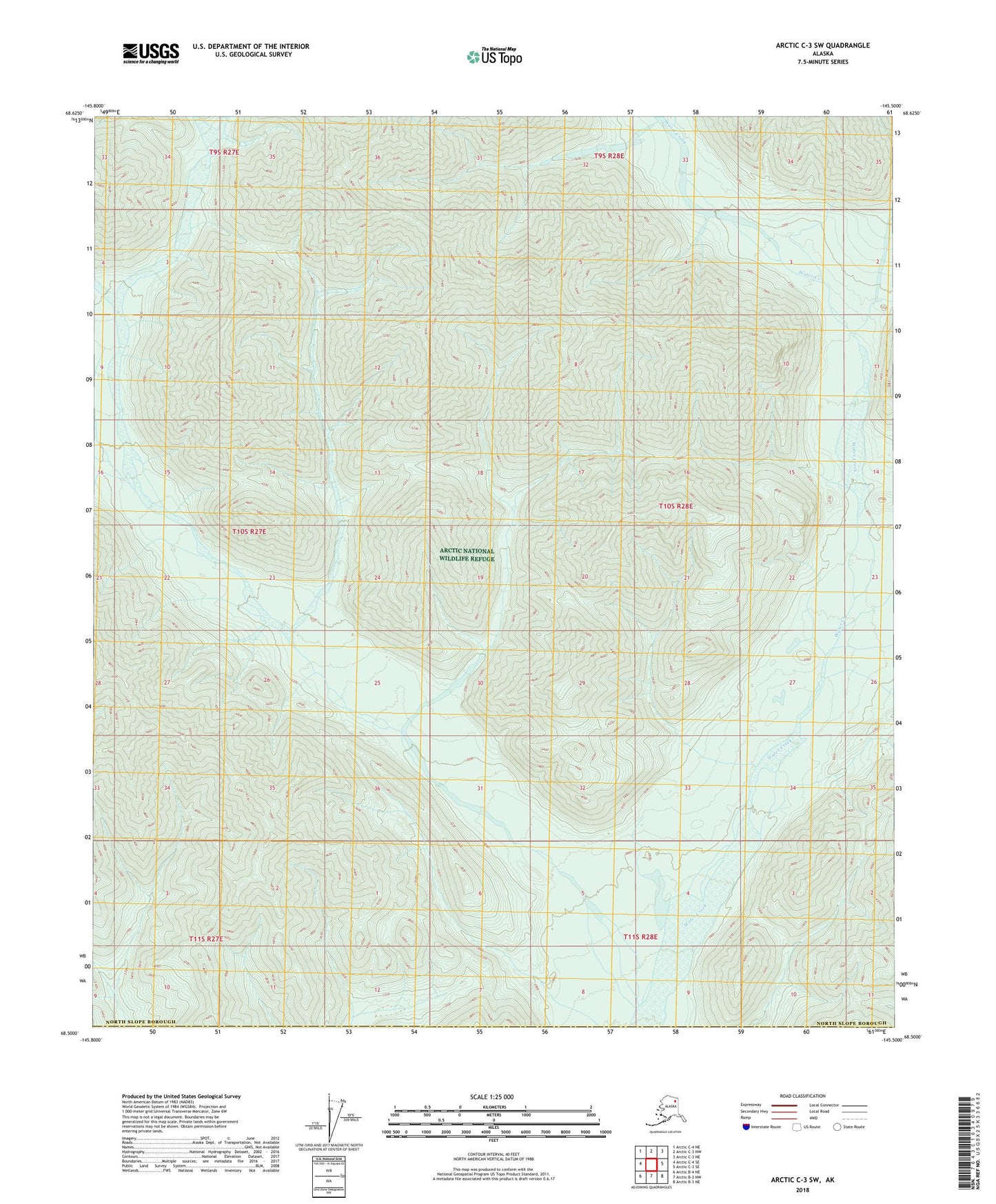 Arctic C-3 SW Alaska US Topo Map Image