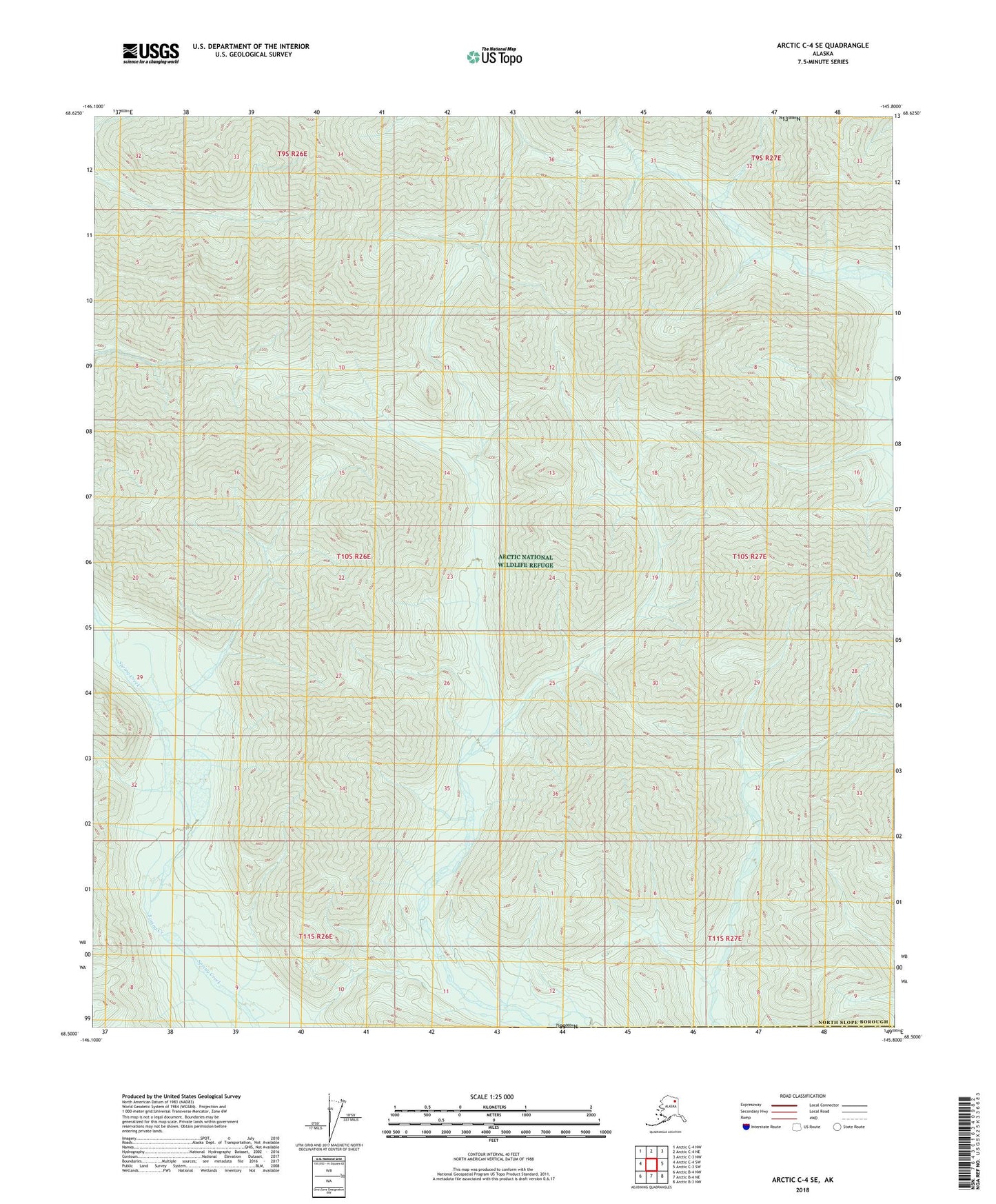Arctic C-4 SE Alaska US Topo Map Image