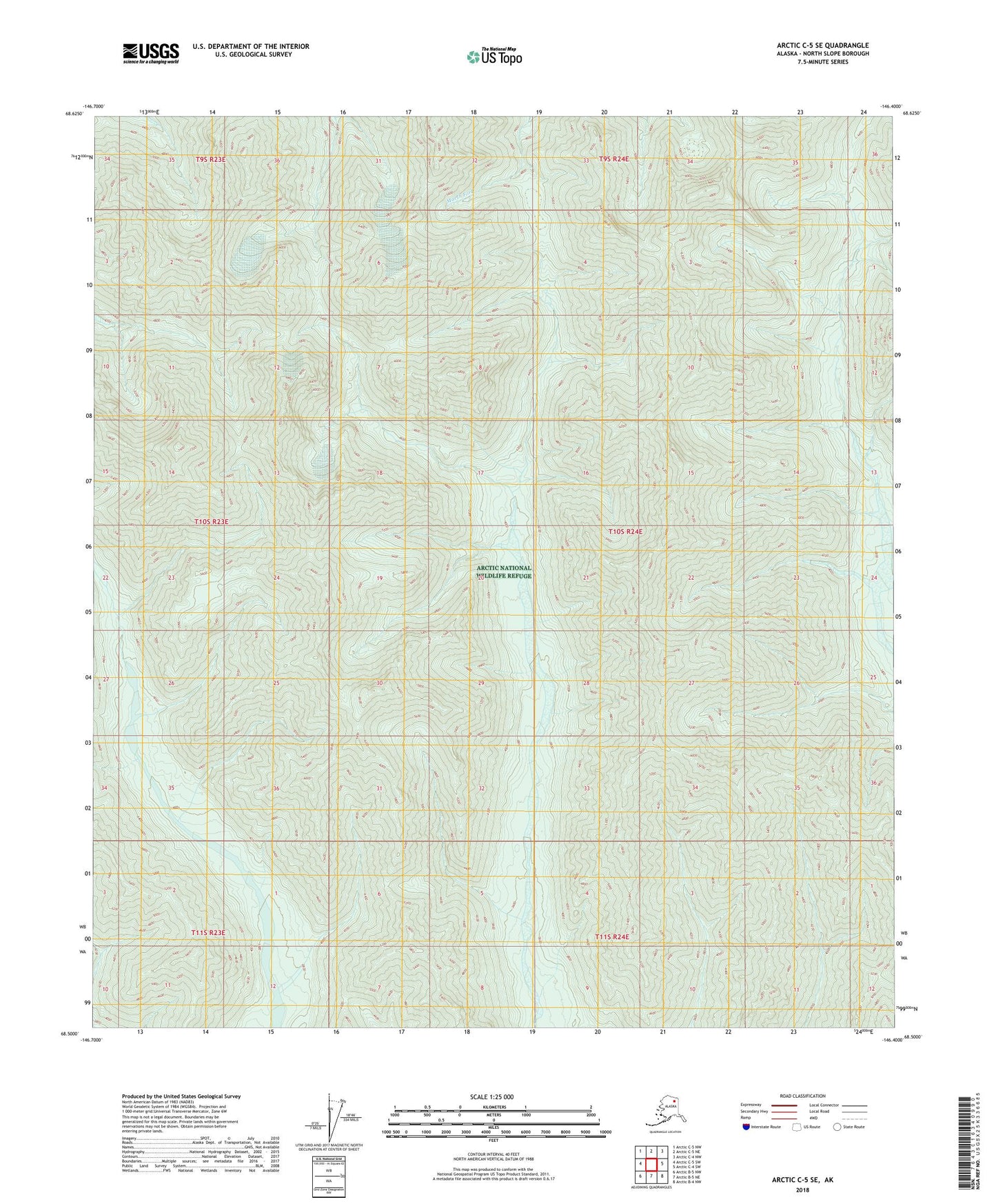 Arctic C-5 SE Alaska US Topo Map Image