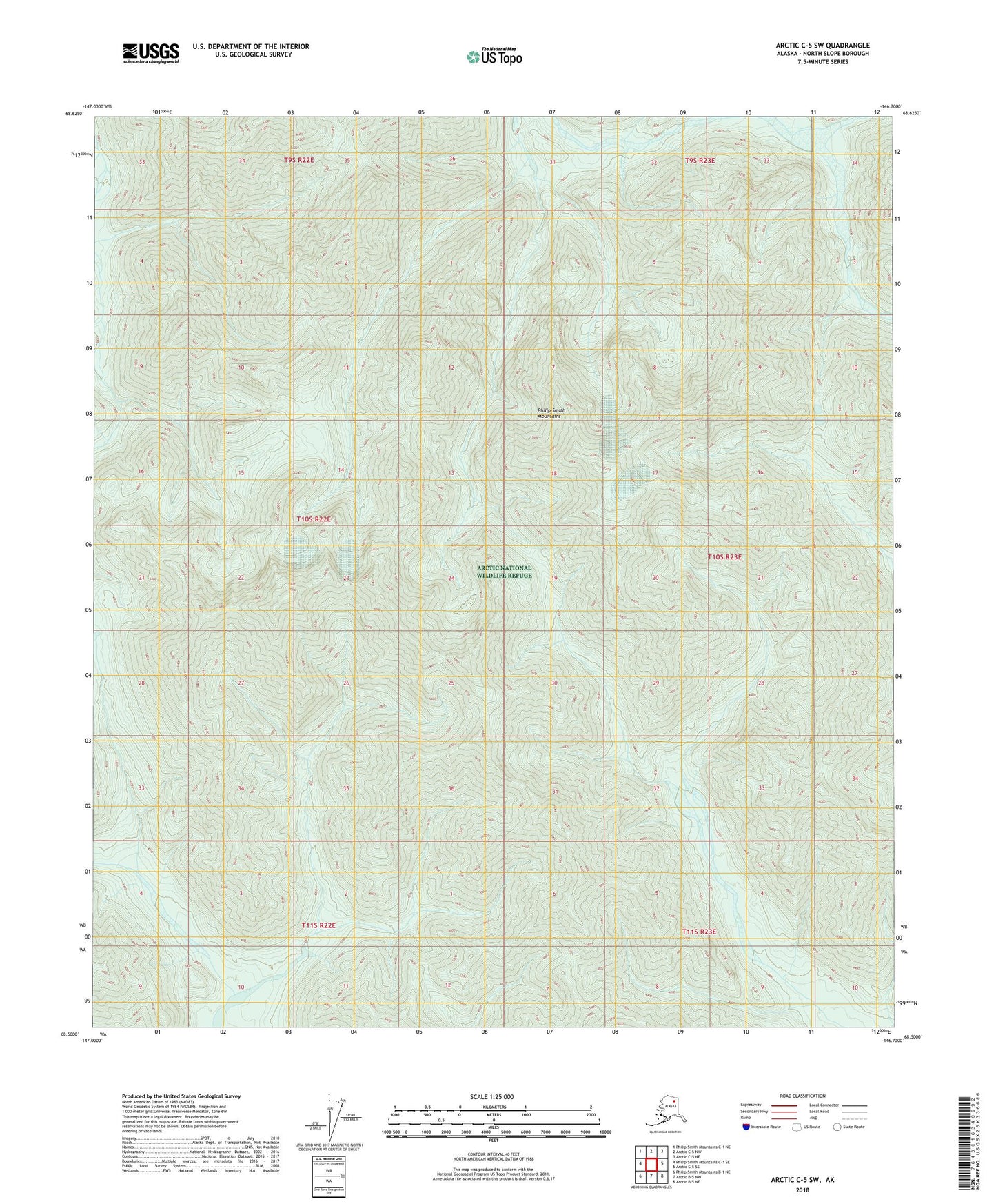 Arctic C-5 SW Alaska US Topo Map Image