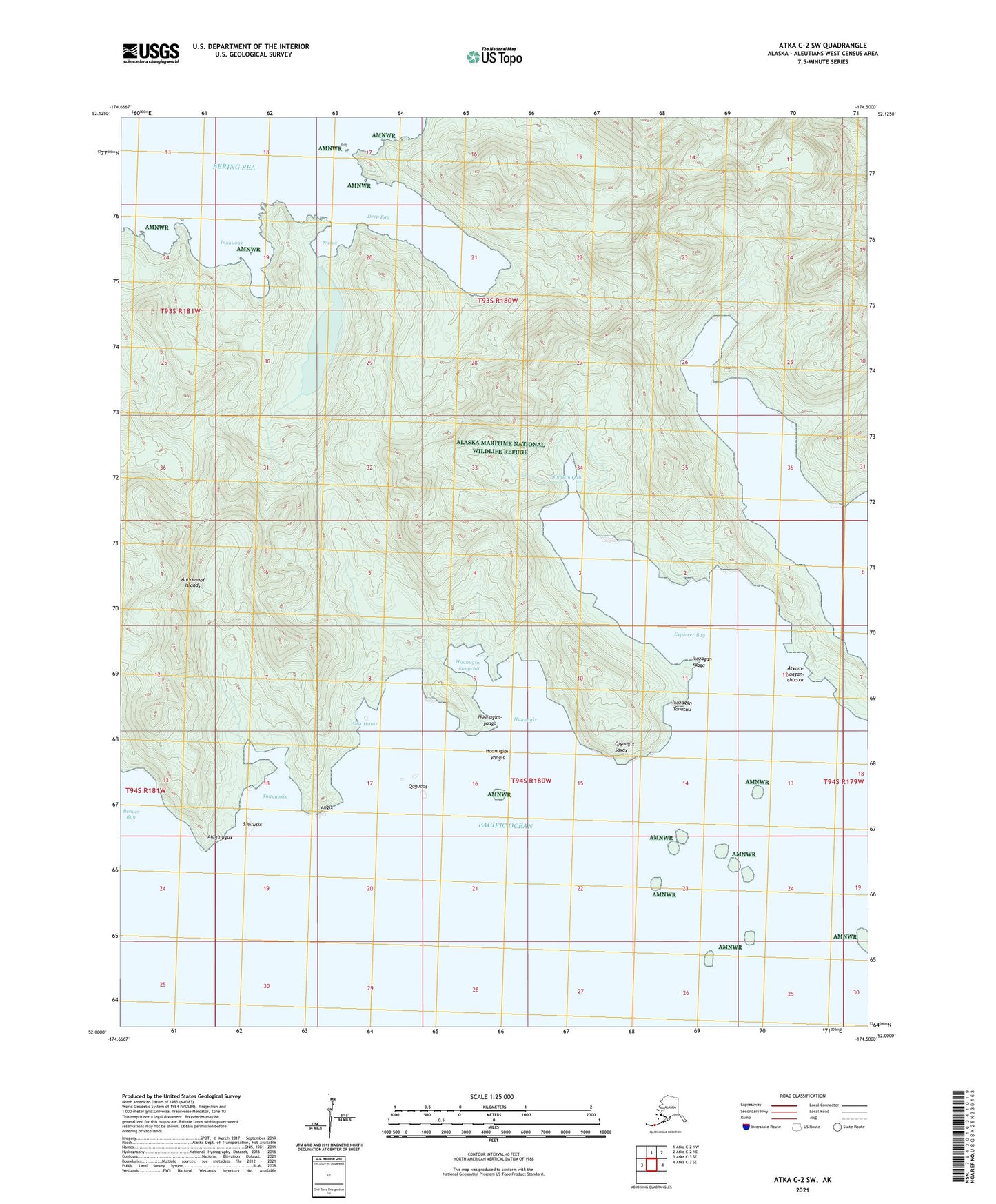 Atka C-2 SW Alaska US Topo Map Image