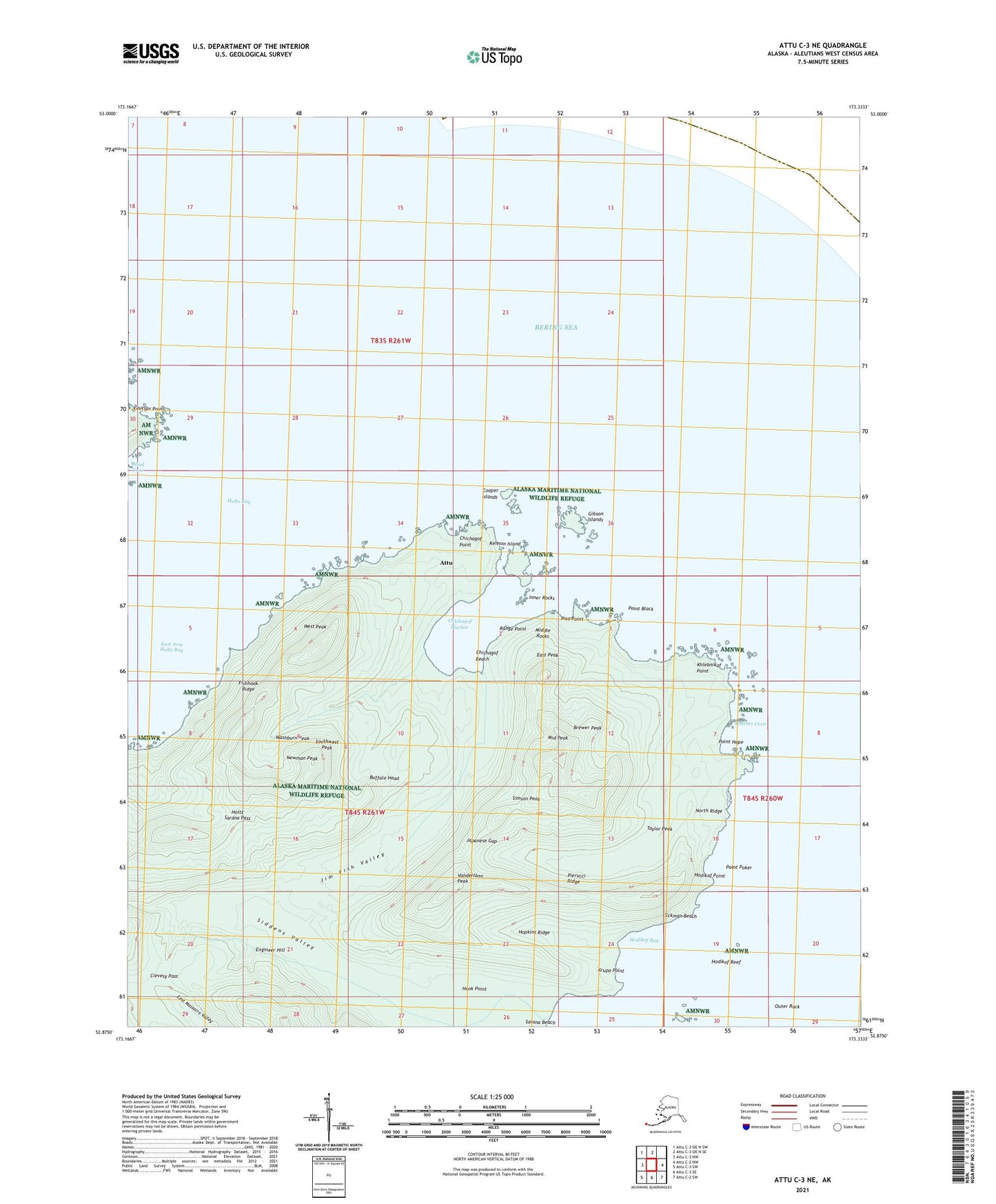 Attu C-3 NE Alaska US Topo Map Image