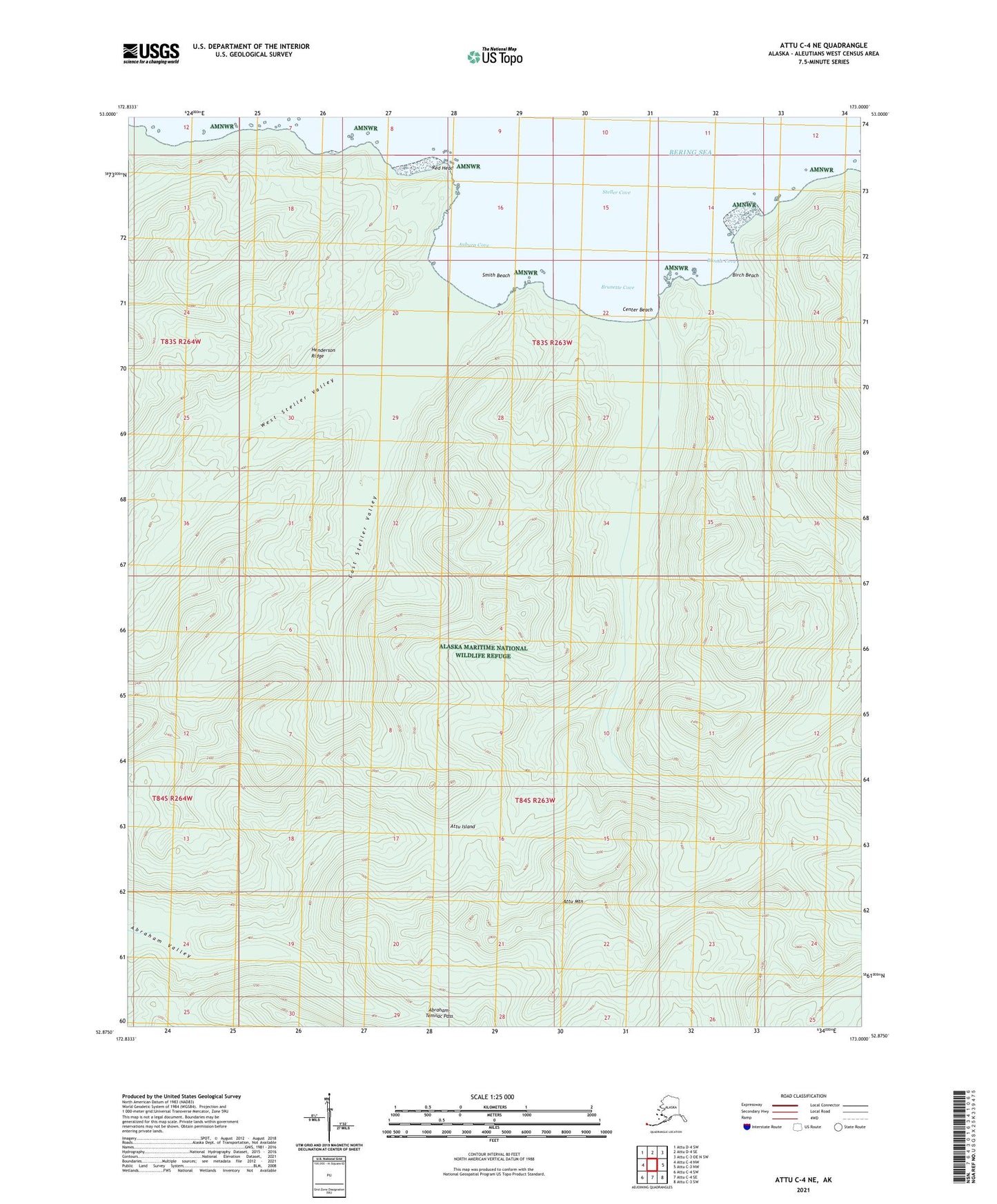 Attu C-4 NE Alaska US Topo Map Image