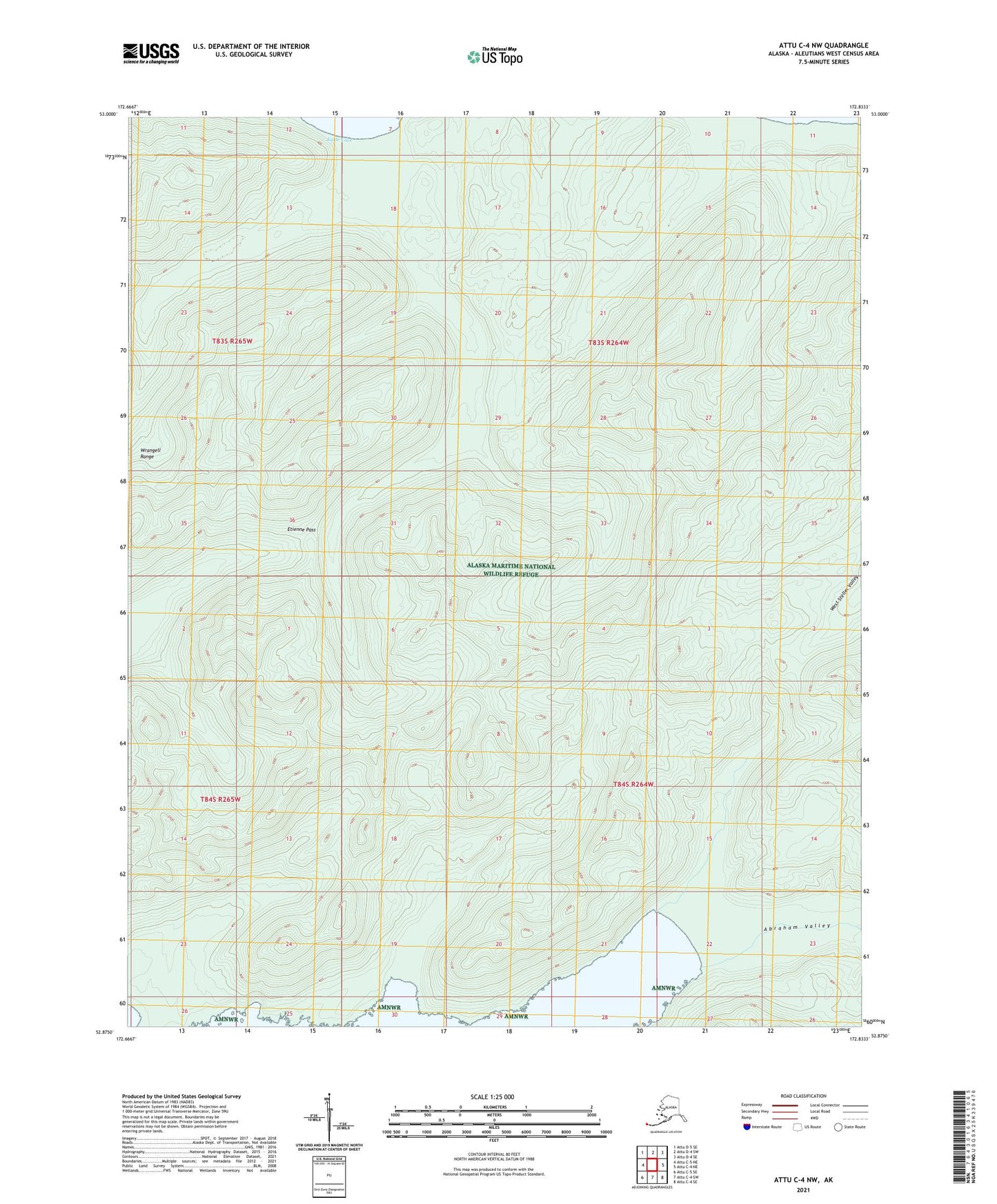 Attu C-4 NW Alaska US Topo Map Image