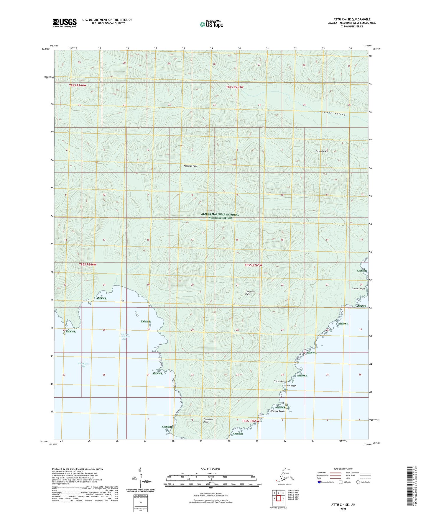Attu C-4 SE Alaska US Topo Map Image