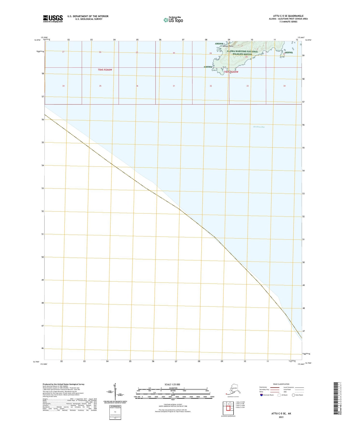 Attu C-5 SE Alaska US Topo Map Image