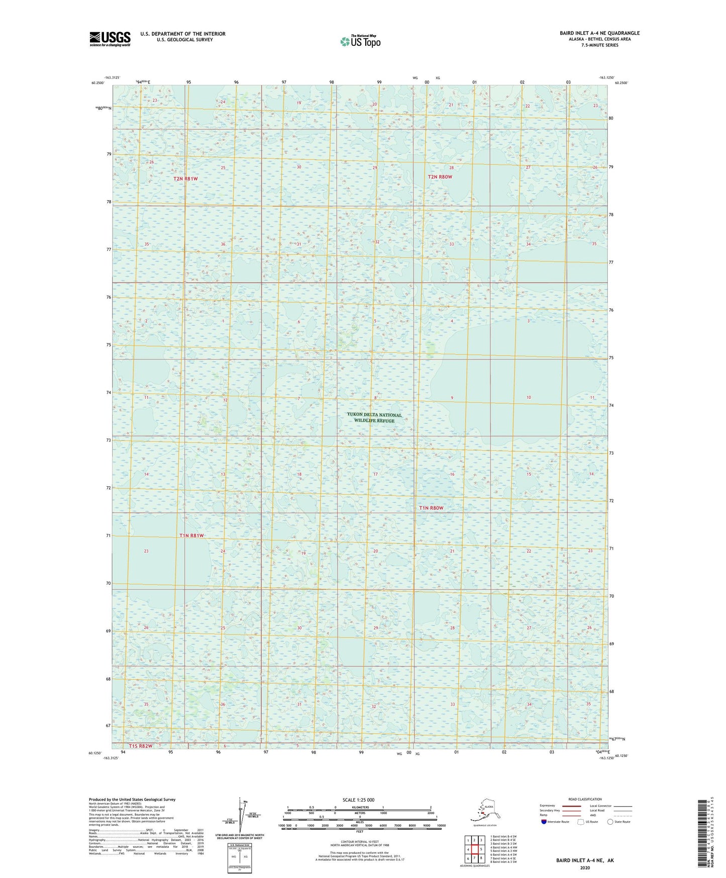 Baird Inlet A-4 NE Alaska US Topo Map Image