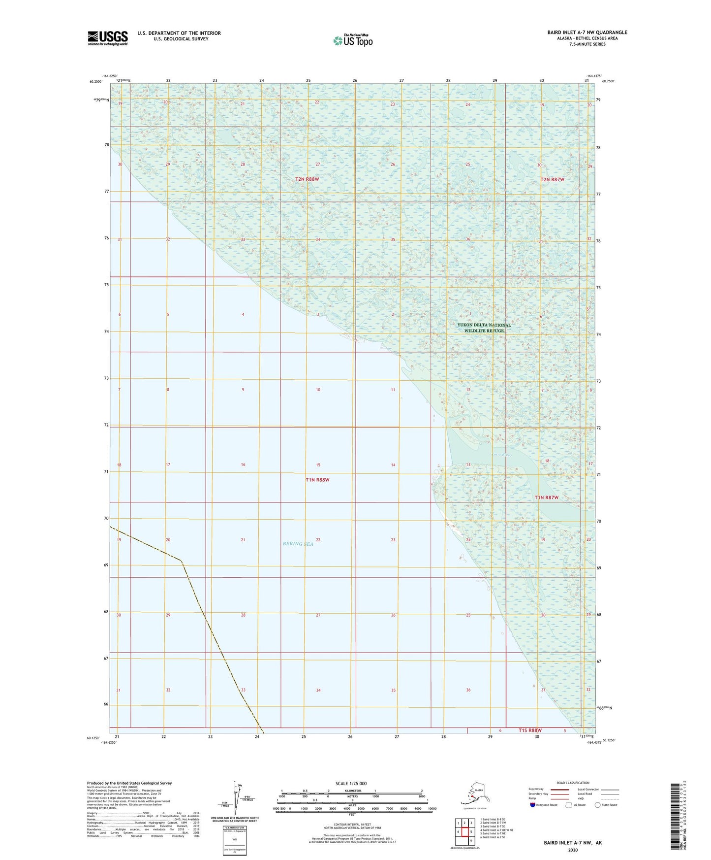 Baird Inlet A-7 NW Alaska US Topo Map Image