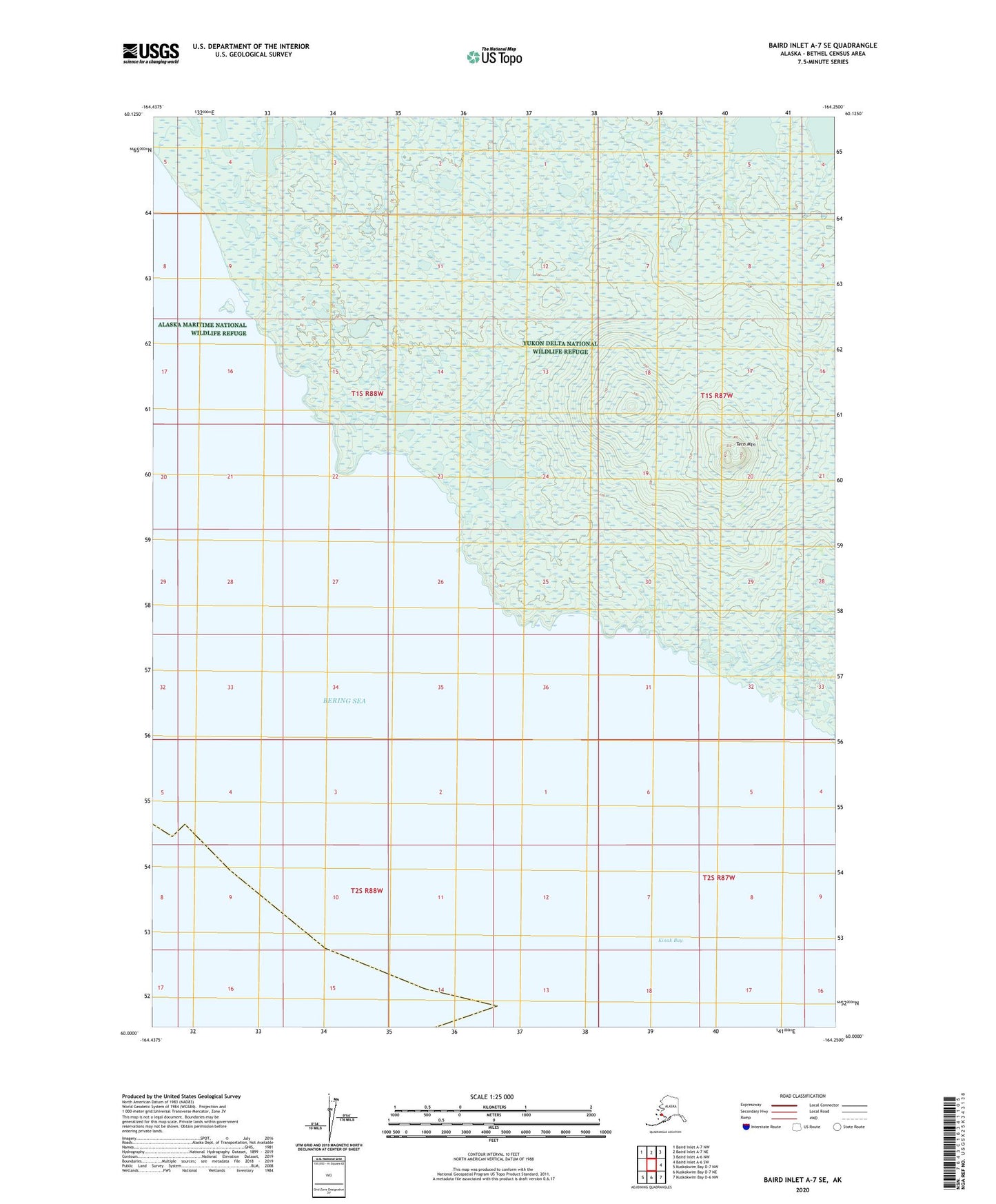 Baird Inlet A-7 SE Alaska US Topo Map Image