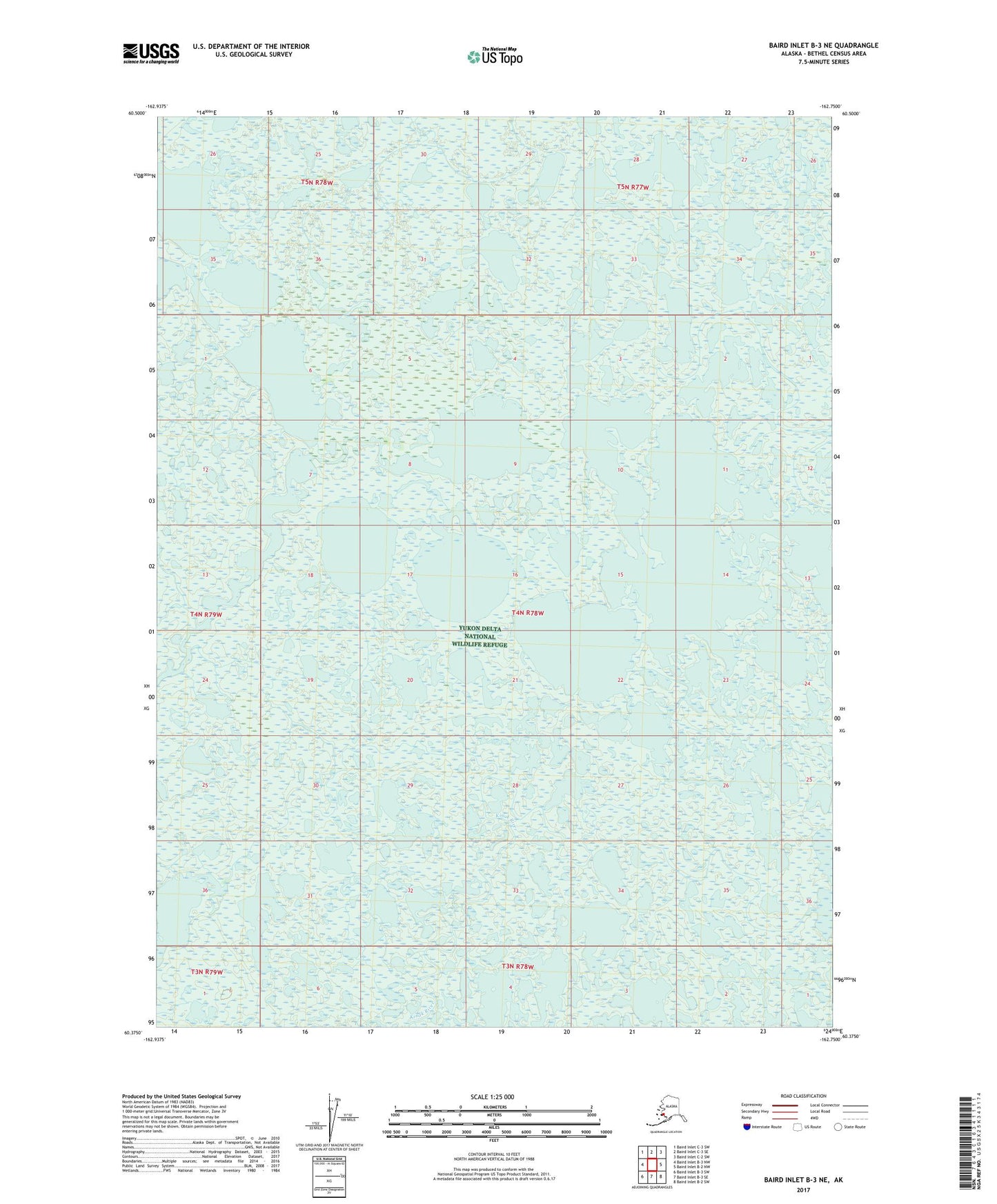 Baird Inlet B-3 NE Alaska US Topo Map Image