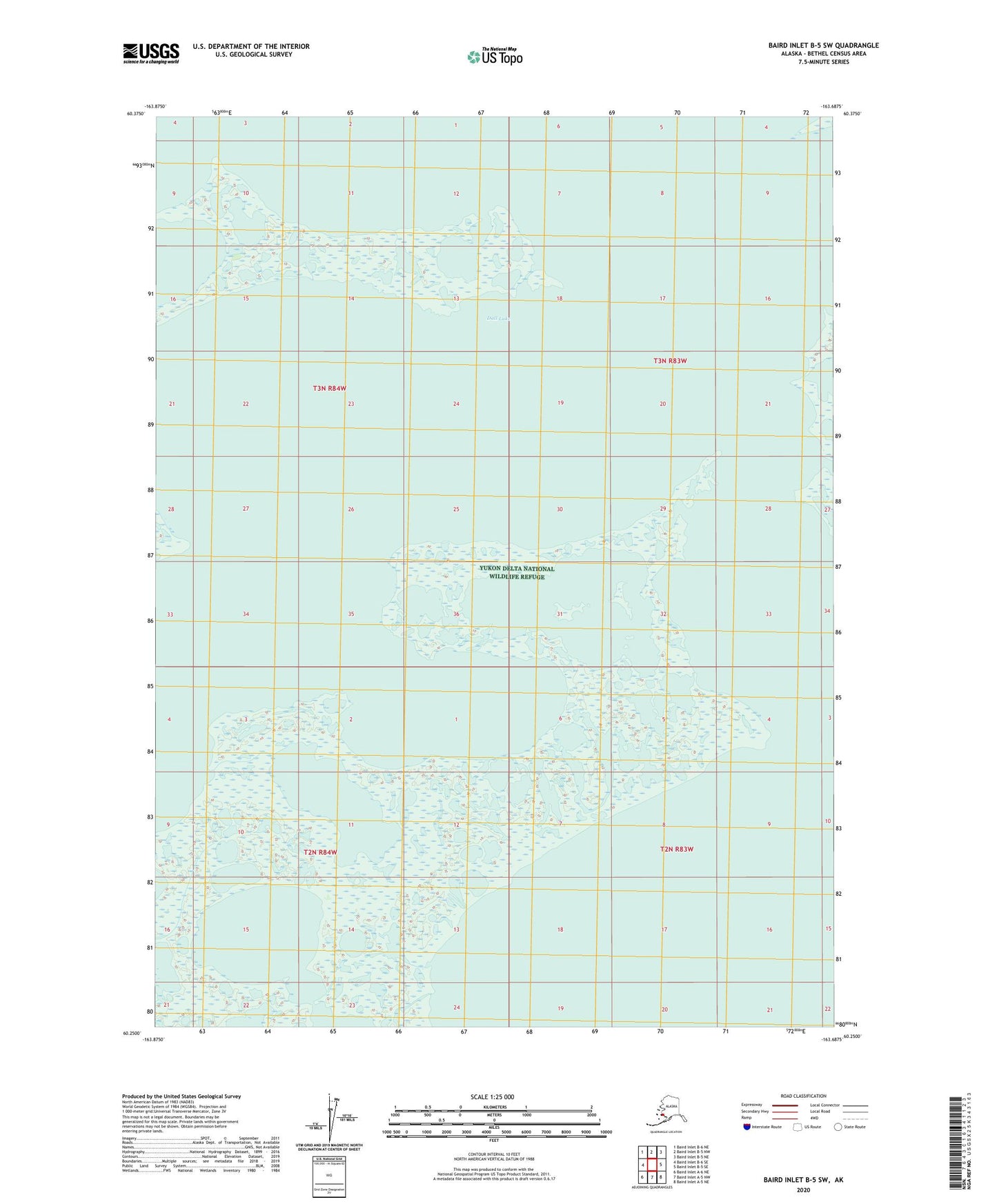 Baird Inlet B-5 SW Alaska US Topo Map Image