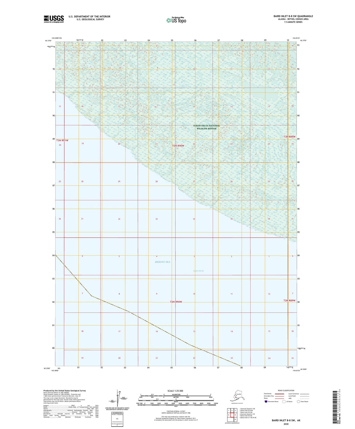 Baird Inlet B-8 SW Alaska US Topo Map Image