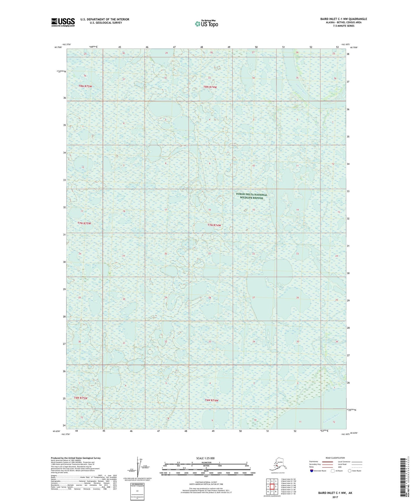 Baird Inlet C-1 NW Alaska US Topo Map Image