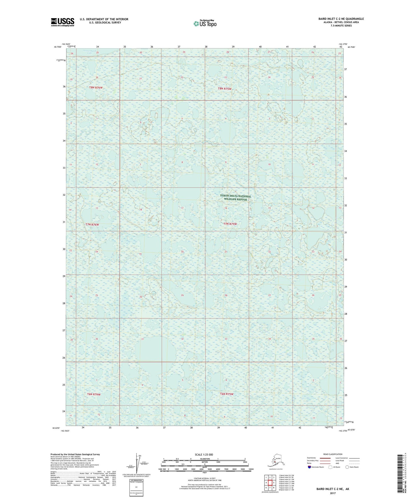 Baird Inlet C-2 NE Alaska US Topo Map Image