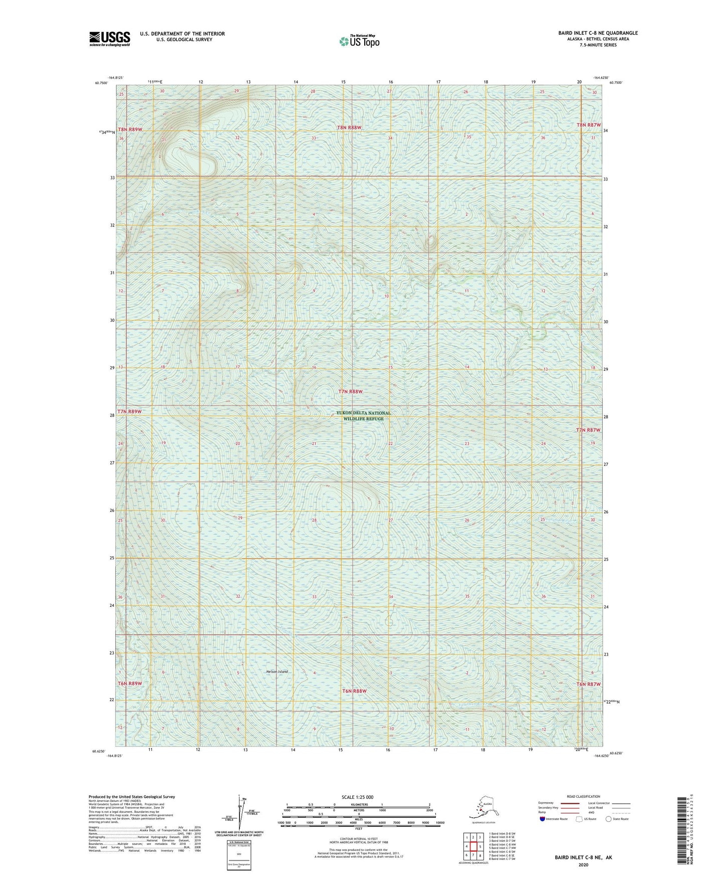 Baird Inlet C-8 NE Alaska US Topo Map Image