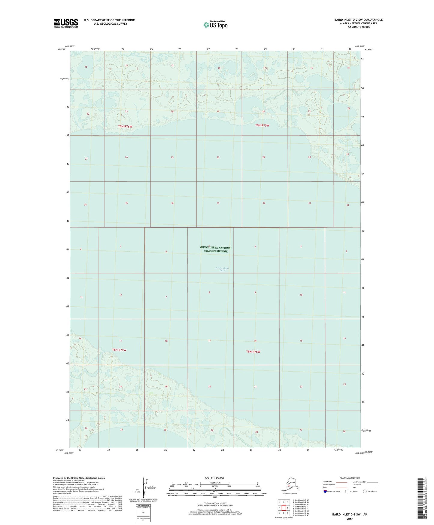 Baird Inlet D-2 SW Alaska US Topo Map Image