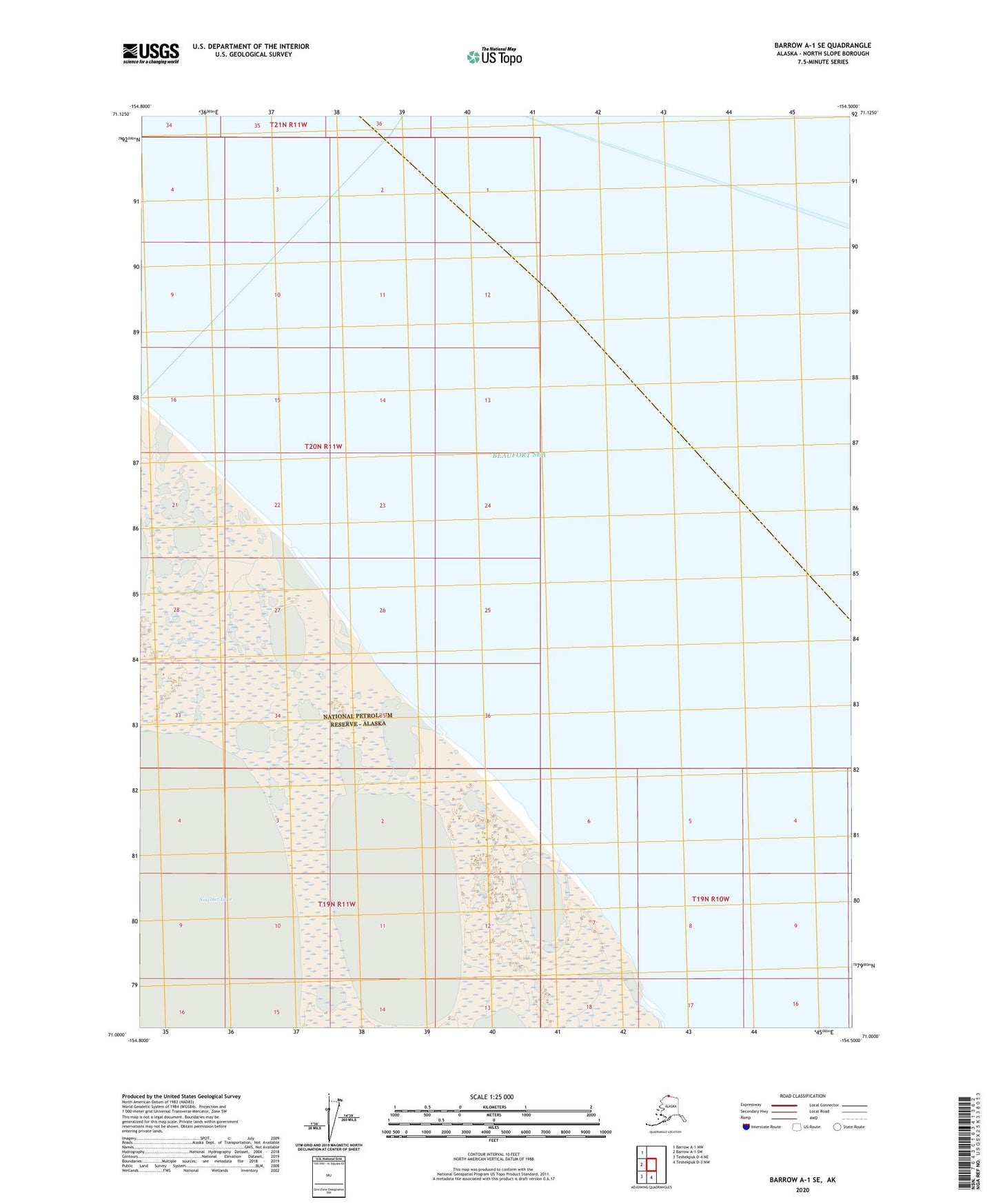 Barrow A-1 SE Alaska US Topo Map Image