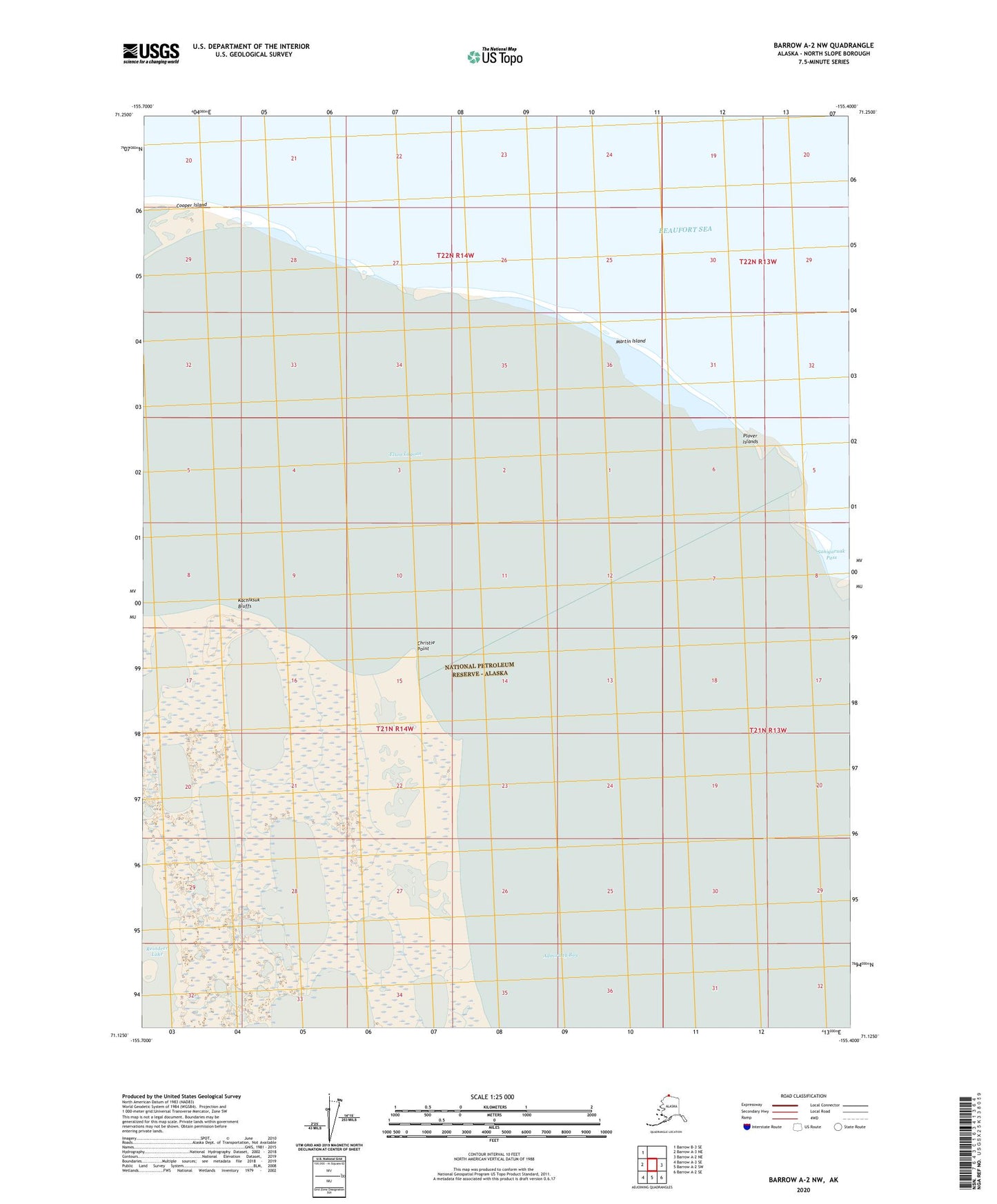 Barrow A-2 NW Alaska US Topo Map Image