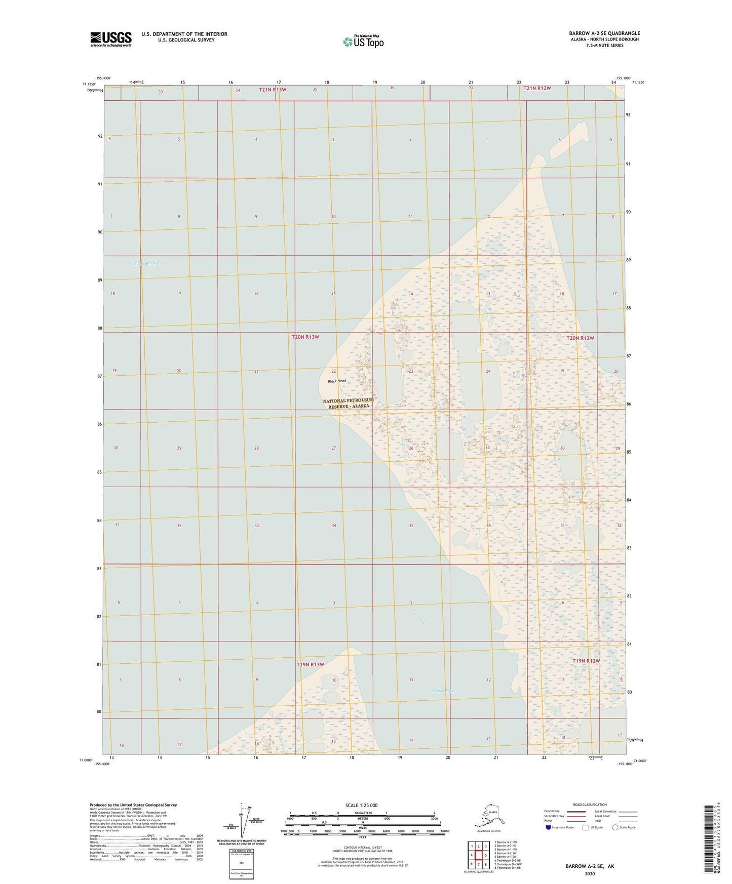 Barrow A-2 SE Alaska US Topo Map Image