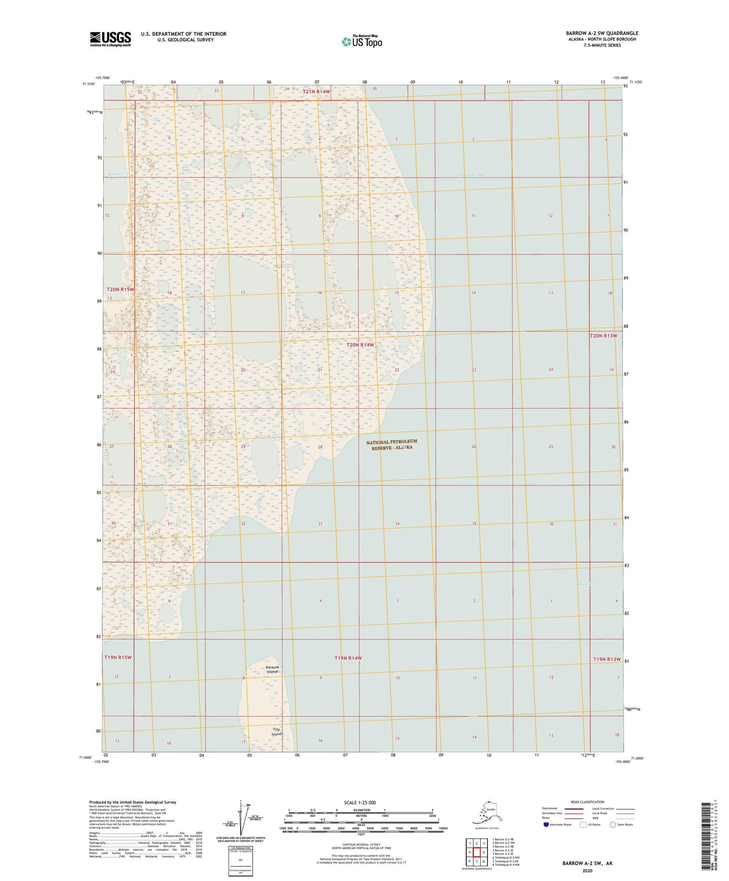 Barrow A-2 SW Alaska US Topo Map Image