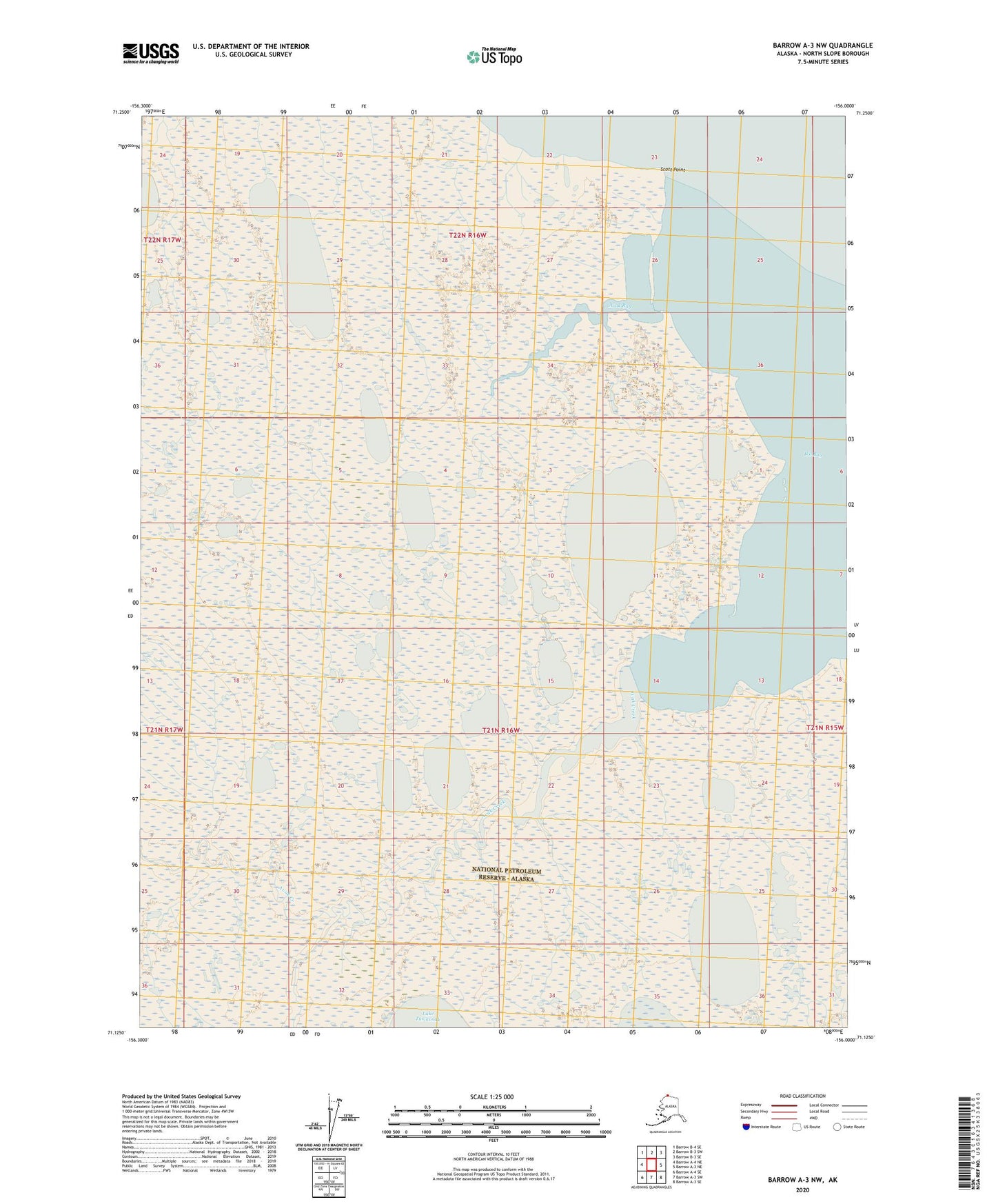 Barrow A-3 NW Alaska US Topo Map Image