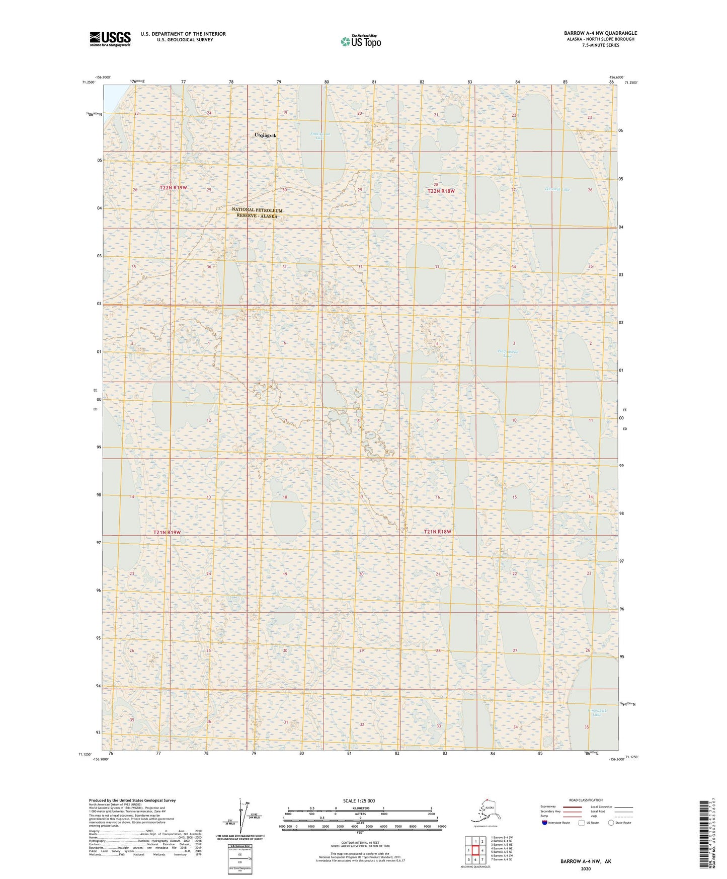 Barrow A-4 NW Alaska US Topo Map Image
