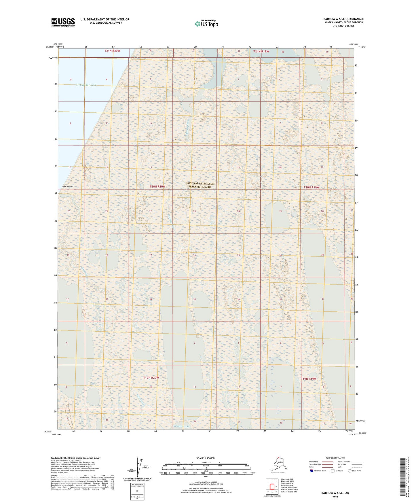 Barrow A-5 SE Alaska US Topo Map Image