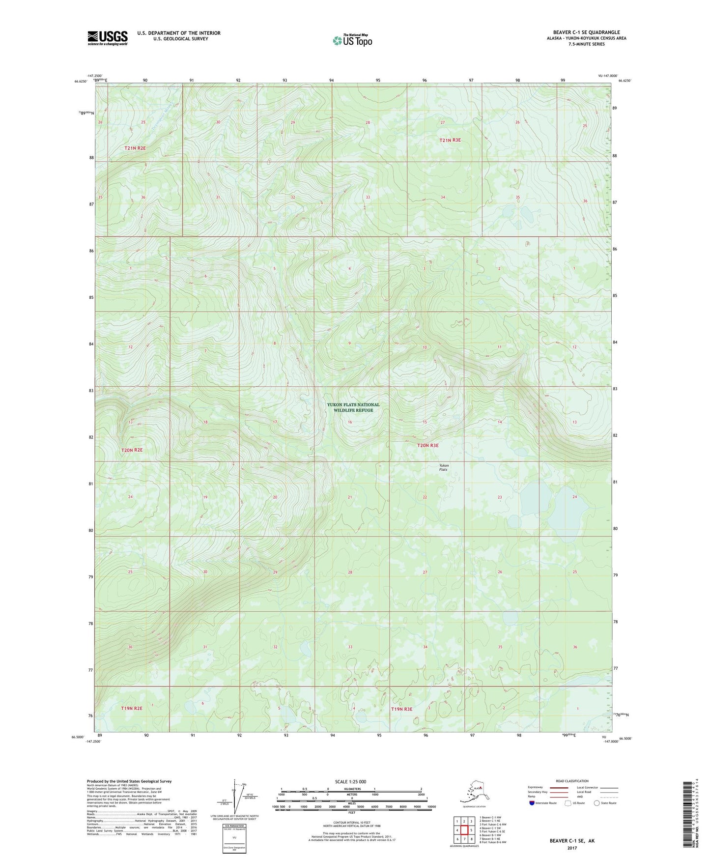 Beaver C-1 SE Alaska US Topo Map Image